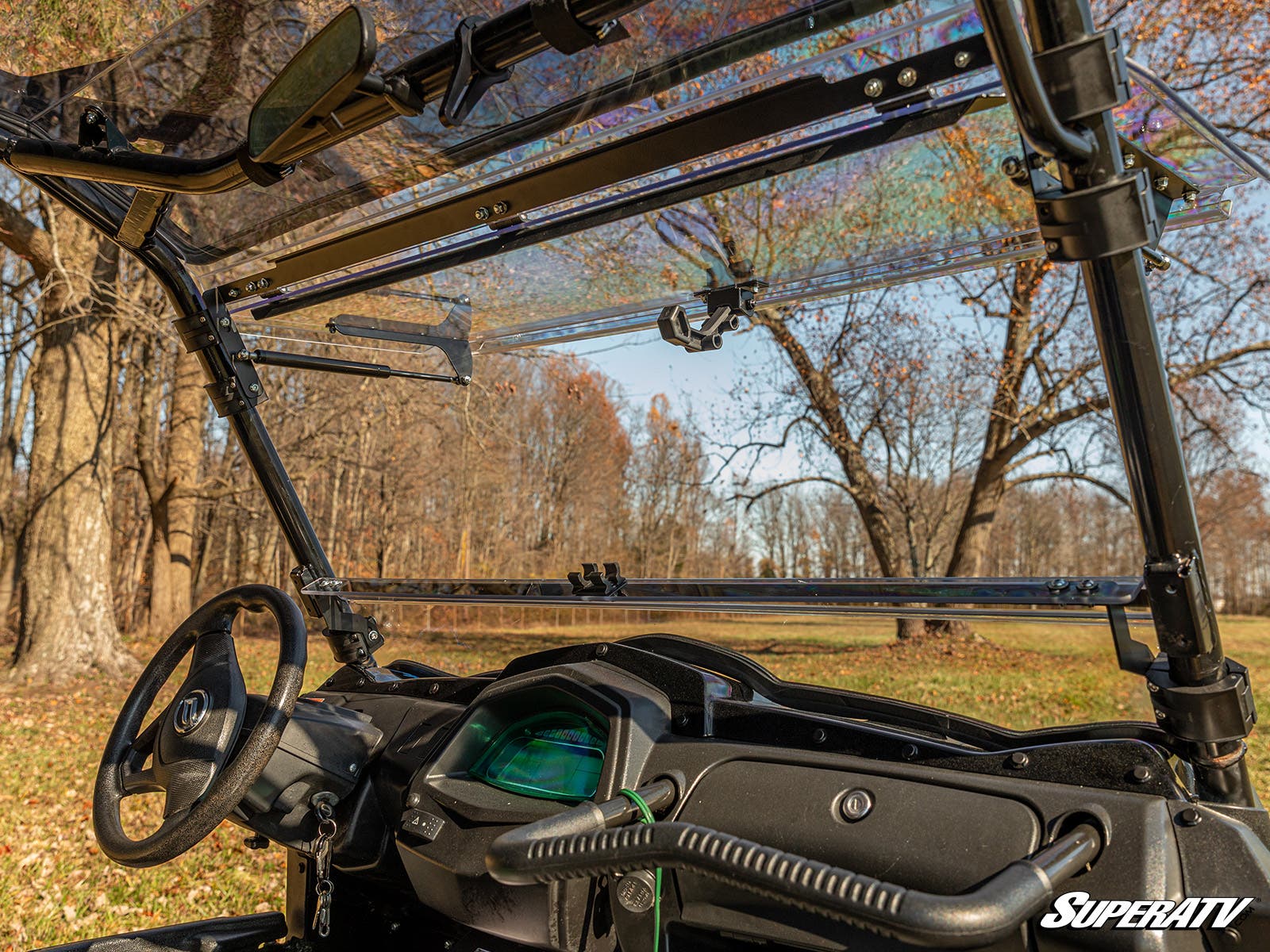 SuperATV CFMOTO UForce 500 Scratch-Resistant Flip Windshield - Image 4