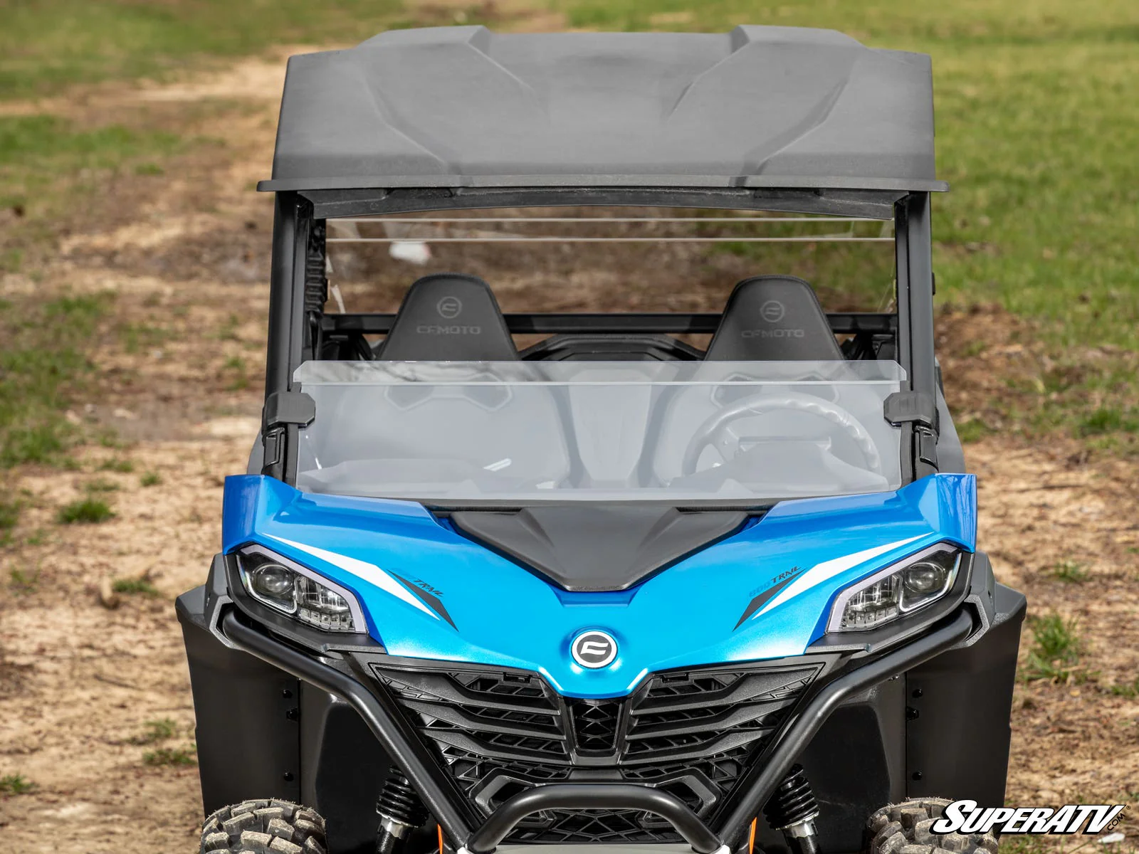SuperATV CFMOTO ZForce 800 Trail Scratch-Resistant Half Windshield - Image 3