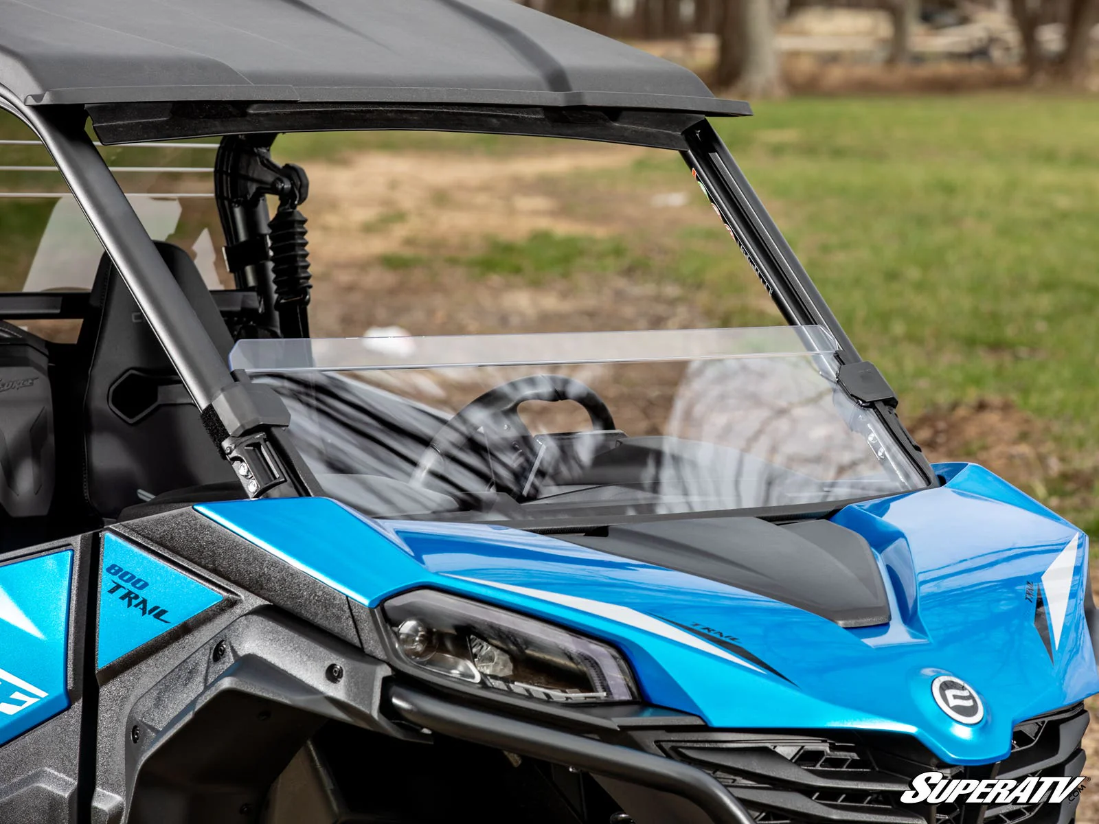 SuperATV CFMOTO ZForce 800 Trail Scratch-Resistant Half Windshield - Image 4
