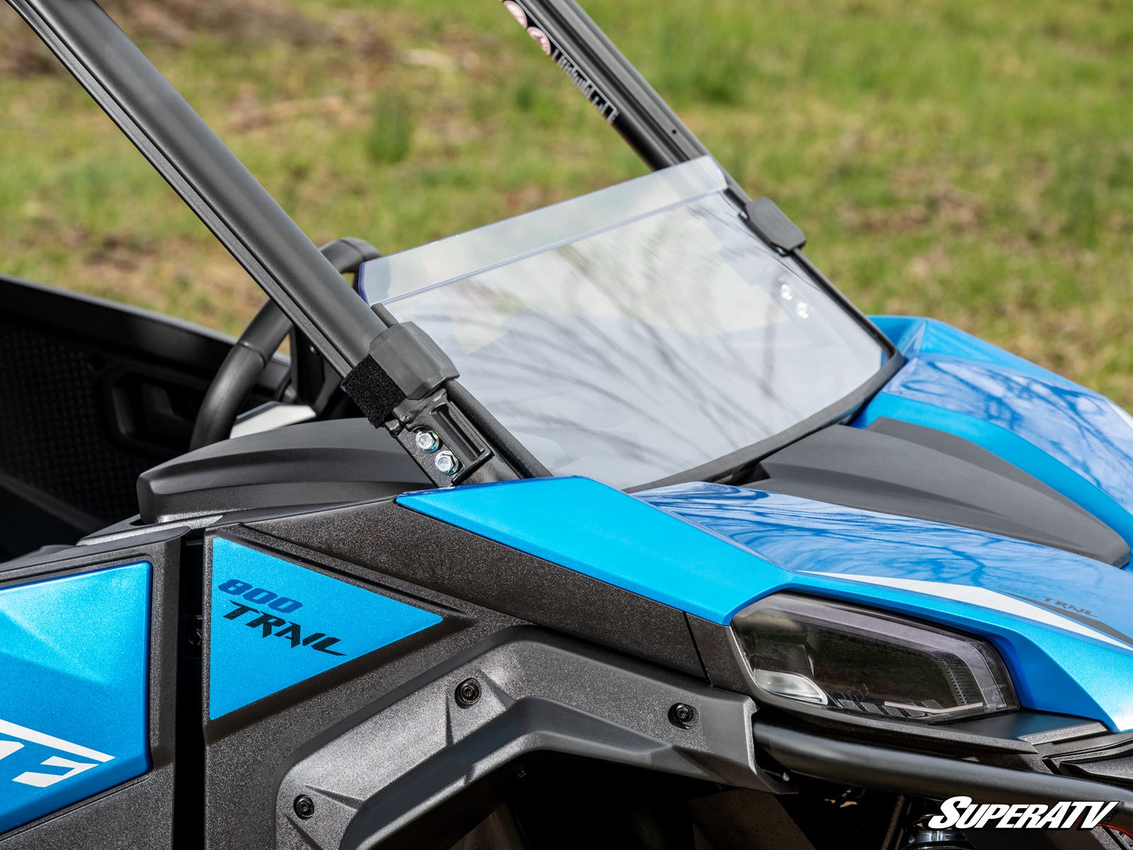 SuperATV CFMOTO ZForce 800 Trail Scratch-Resistant Half Windshield - Image 5