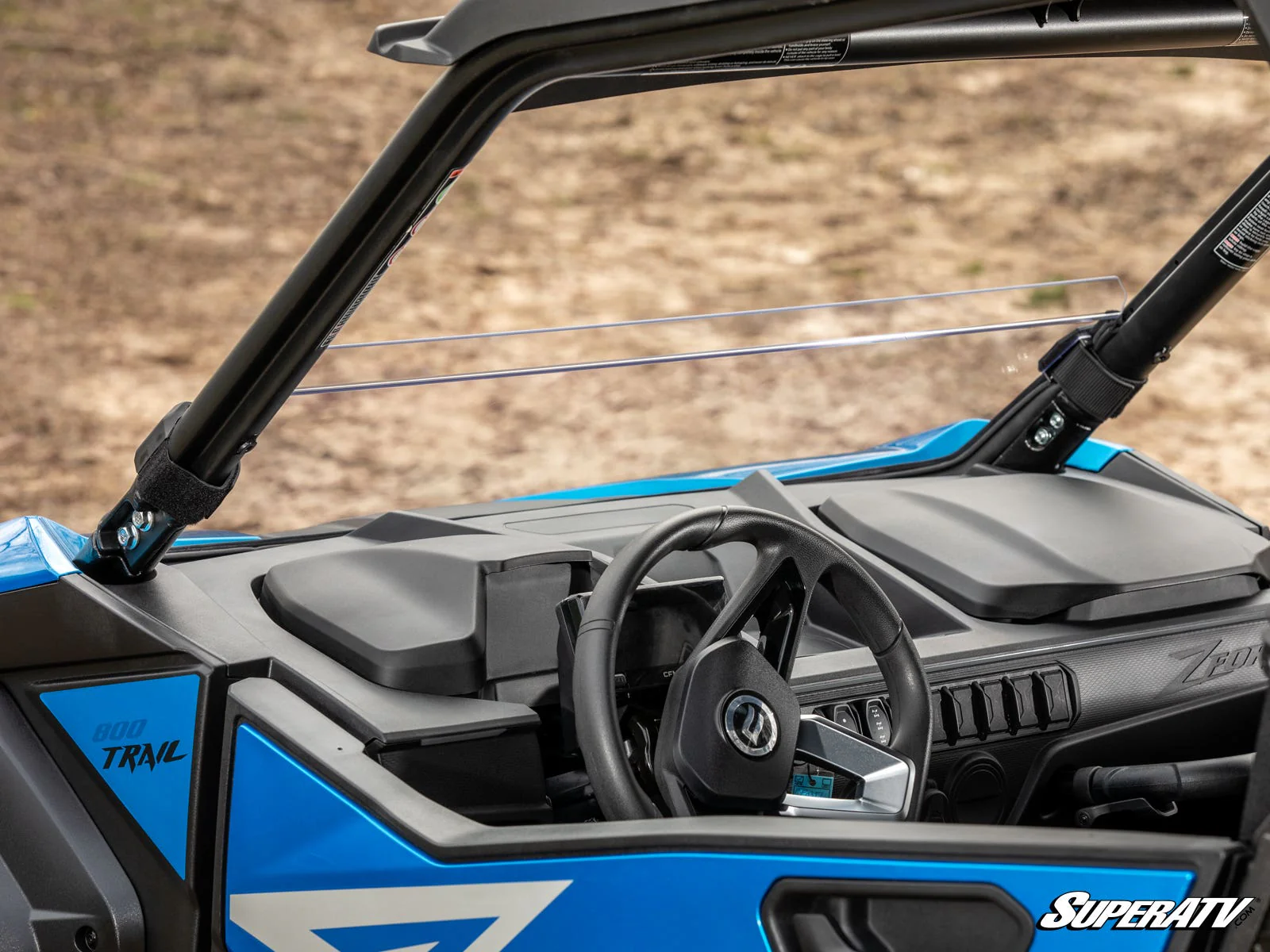SuperATV CFMOTO ZForce 800 Trail Scratch-Resistant Half Windshield - Image 8