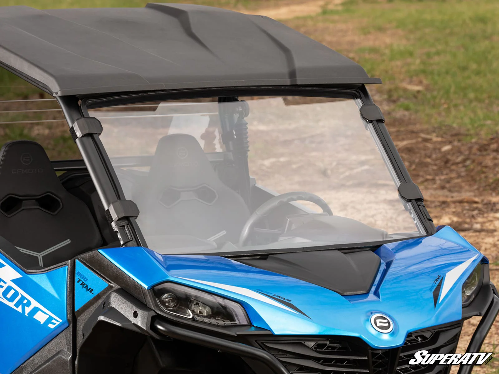 SuperATV CFMOTO ZForce 950 Trail Scratch Resistant Full Windshield - Image 3
