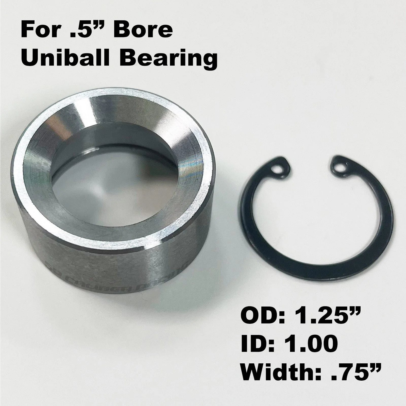 Chromoly Uniball Cups with Snap Ring