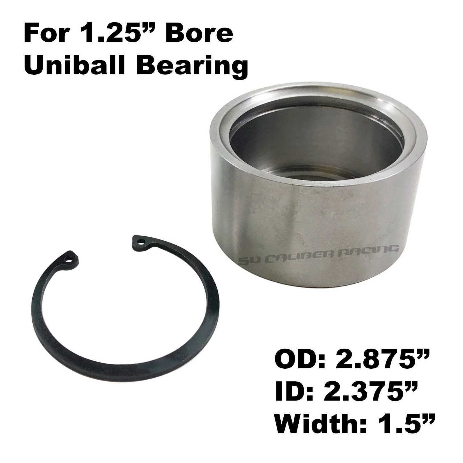 Chromoly Uniball Cups with Snap Ring - Image 4