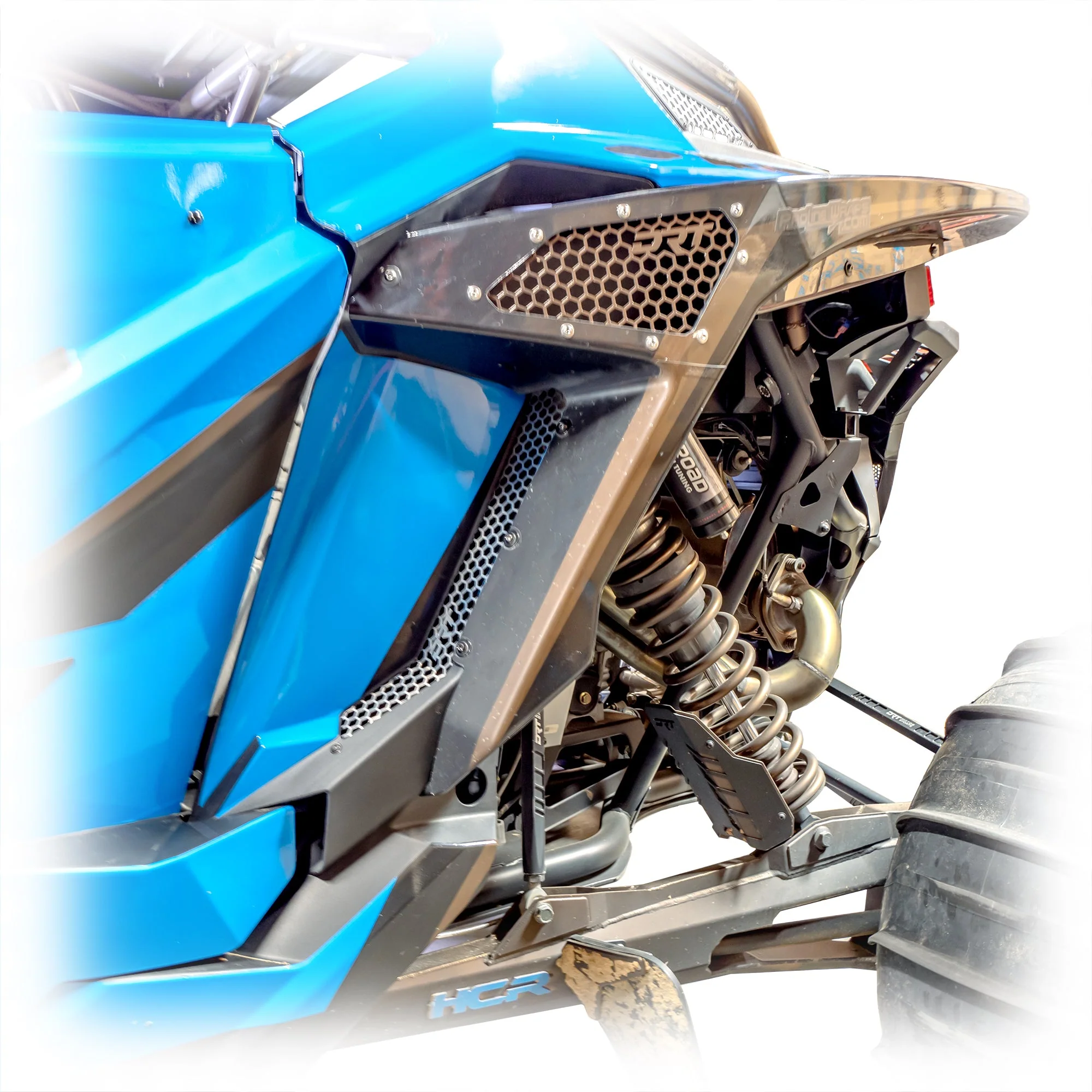 DRT Polaris RZR Pro XP/Pro R/Turbo R Aluminum Rear Fender Screen Set - Image 7