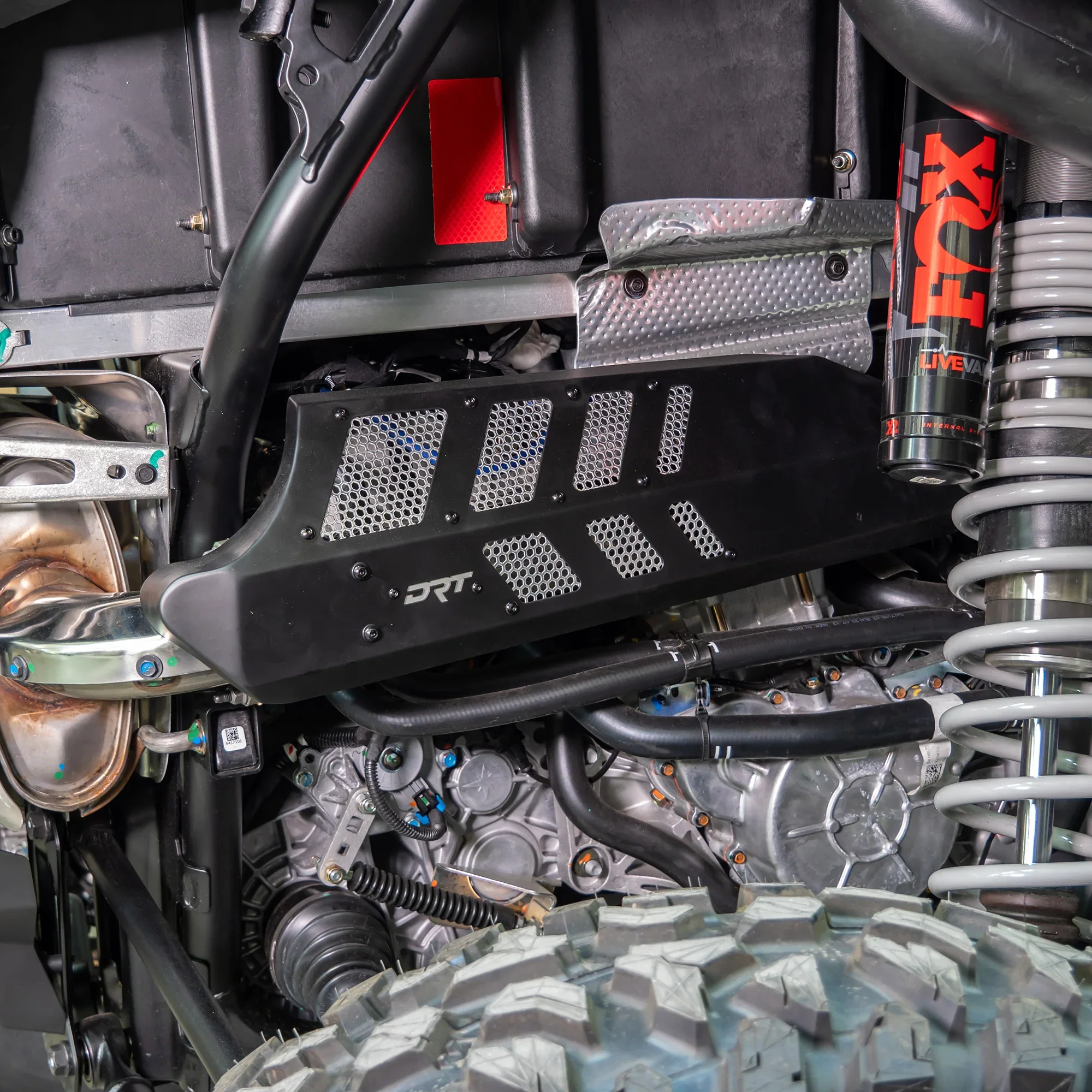 DRT RZR Turbo R 2022+ Aluminum Headpipe Shield - Image 6