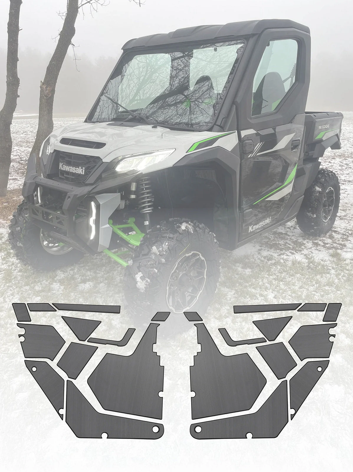 EVA Foam Door Panel Kit Kawasaki Ridge - Noise Reduction + Heat Lowering - Image 13