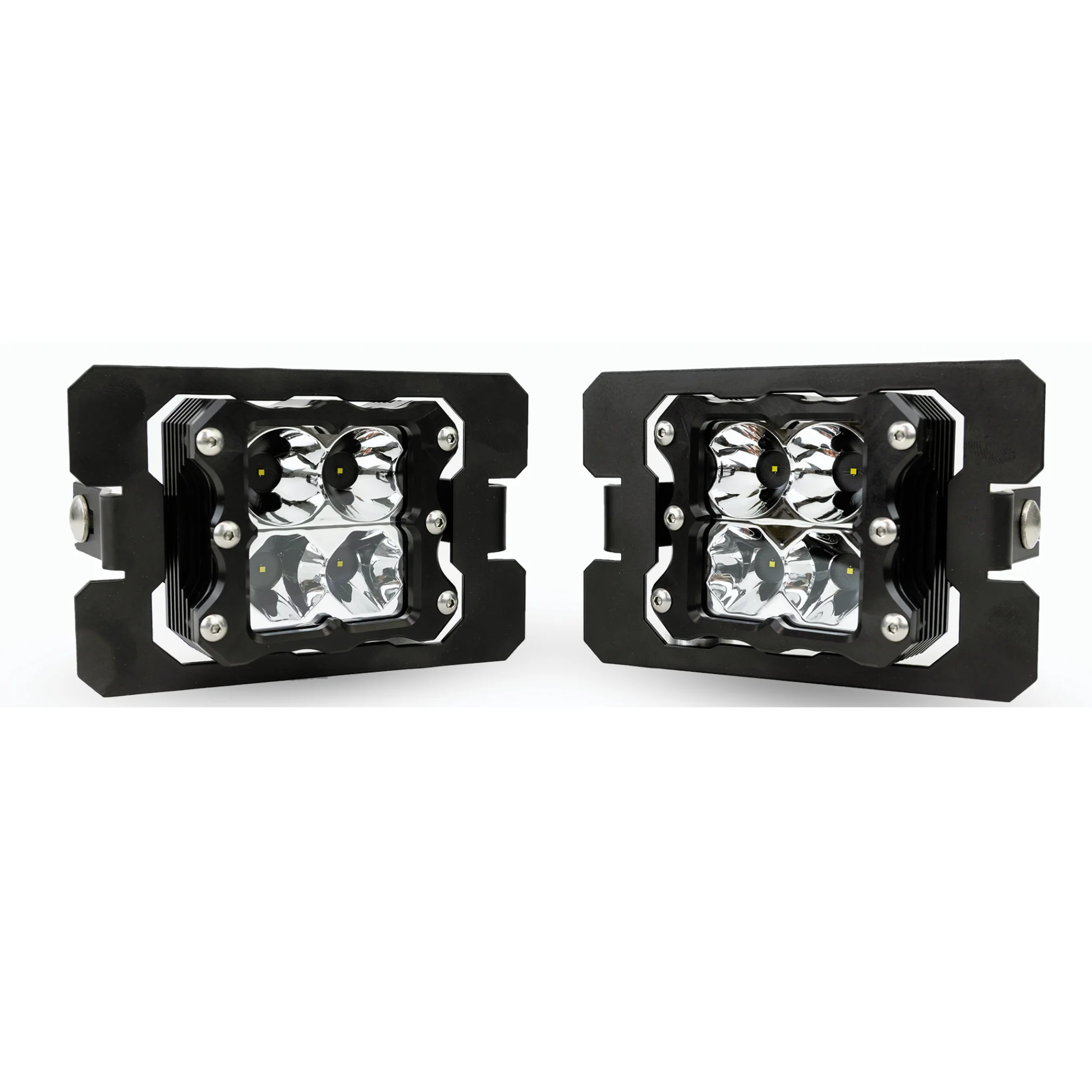Ford F-250 and 350 Super-Duty (2017-2020) - LED Fog Light Kit - Clear Lens