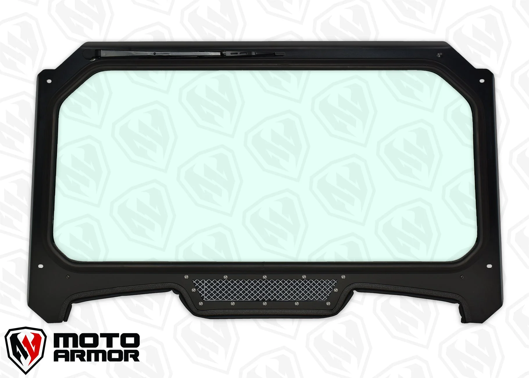 Full Glass Windshield - Scratch-Resistant Safety Glass + Hand-Held Wiper (2019+ Polaris RZR XP Turbo, XP 1000)