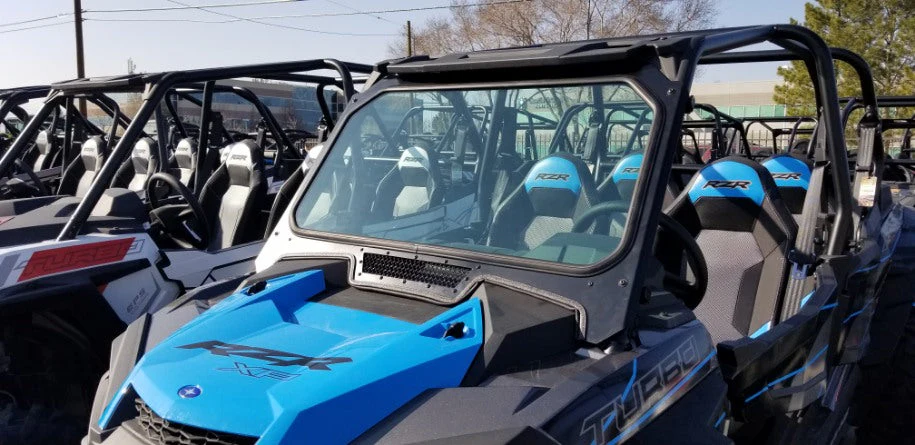 Full Glass Windshield - Scratch-Resistant Safety Glass + Hand-Held Wiper (2019+ Polaris RZR XP Turbo, XP 1000) - Image 2