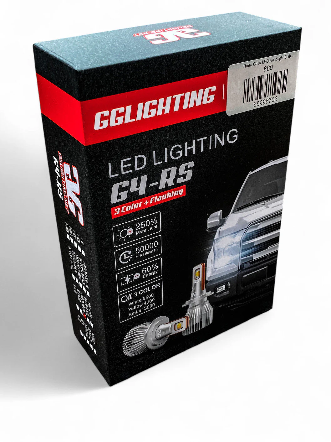 G4-RS 3-Color LED Headlight Bulbs: White, Yellow, Amber - Image 2