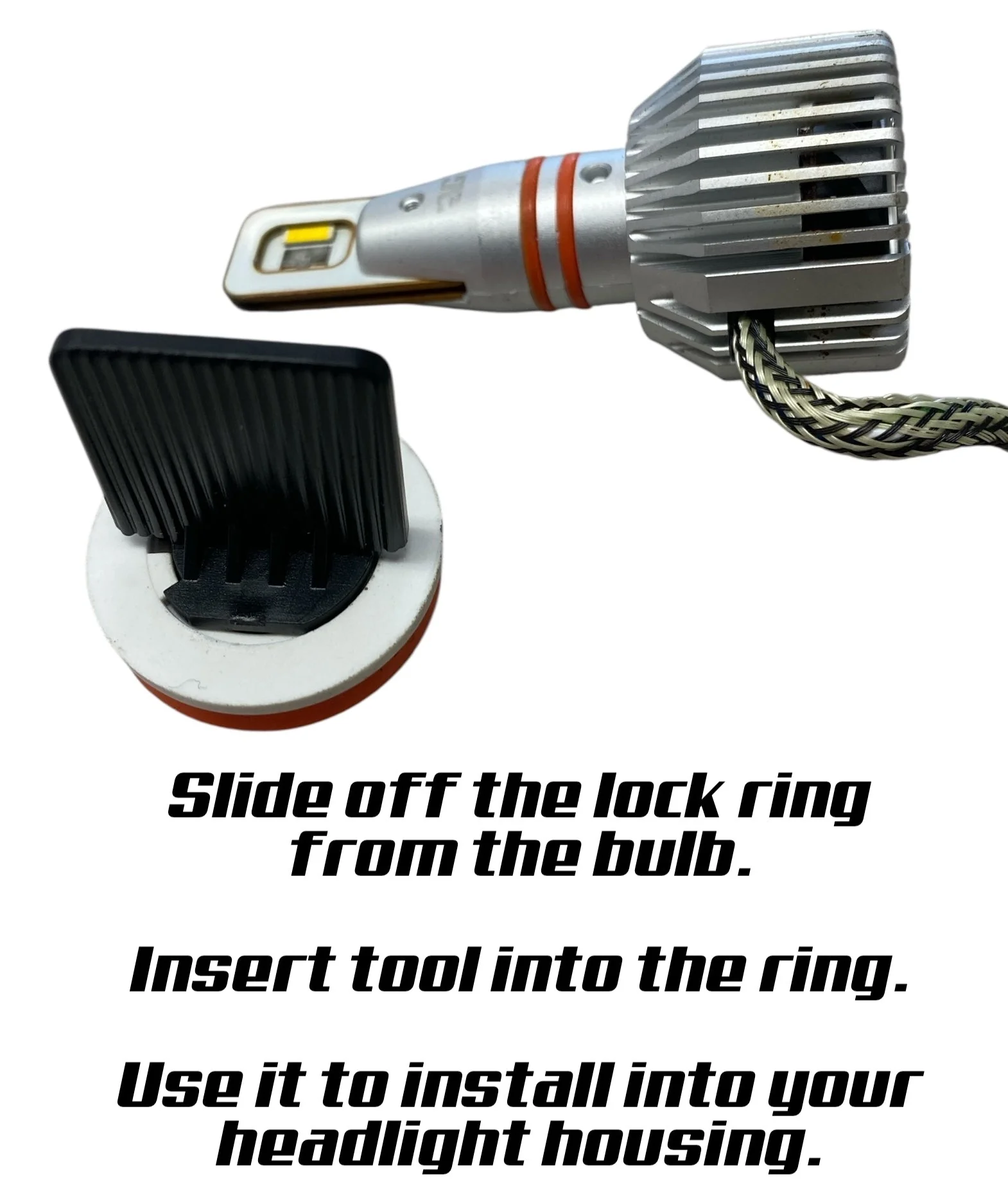 G4-RS 3-Color LED Headlight Bulbs: White, Yellow, Amber - Image 7