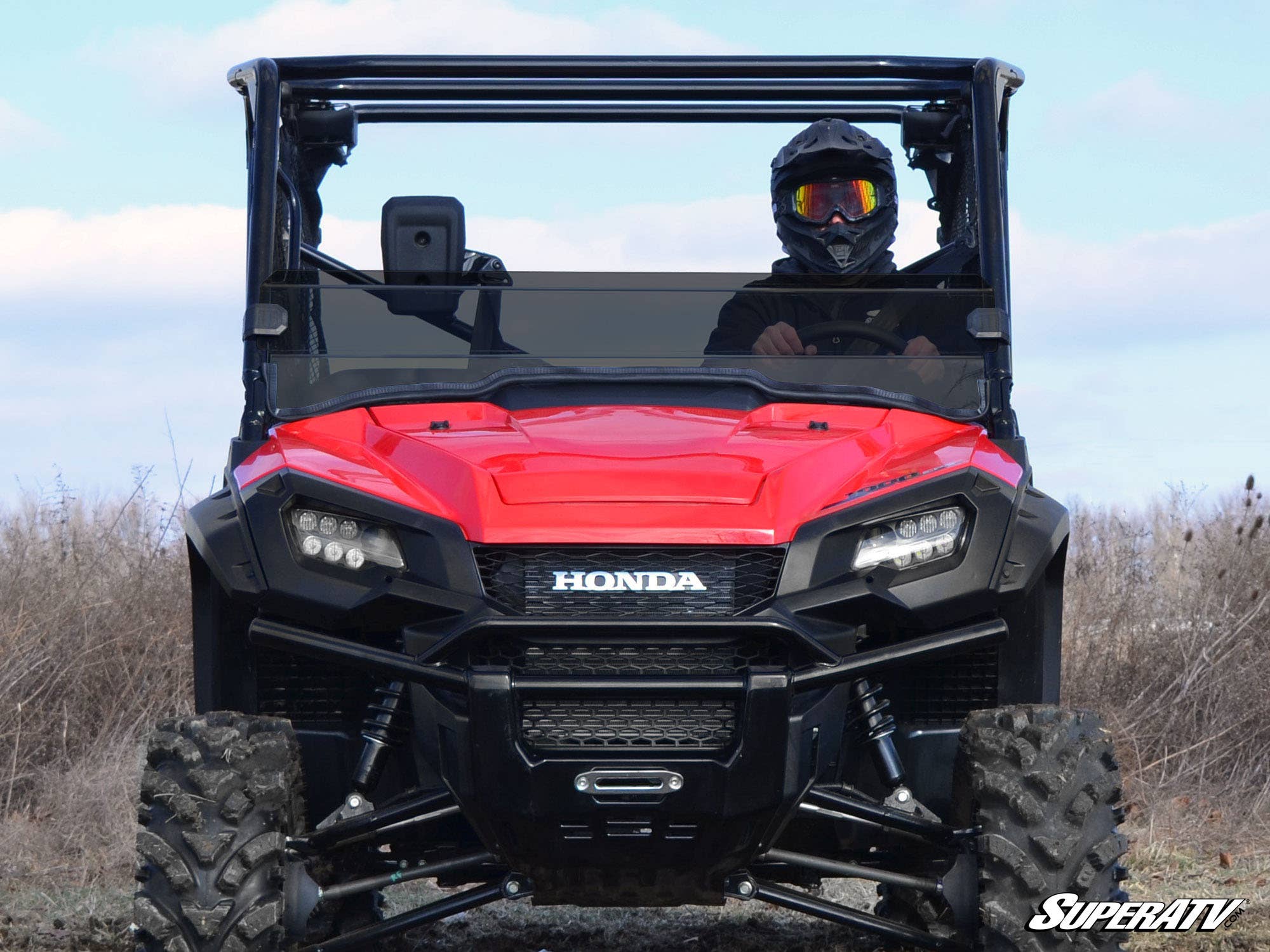 SuperATV Honda Pioneer 1000 Scratch Resistant Half Windshield - Image 6