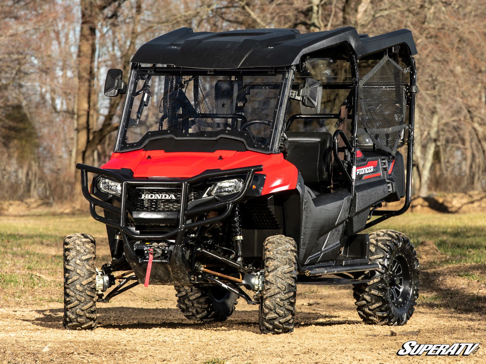 SuperATV Honda Pioneer 700 MaxDrive Power Flip Windshield - Image 2