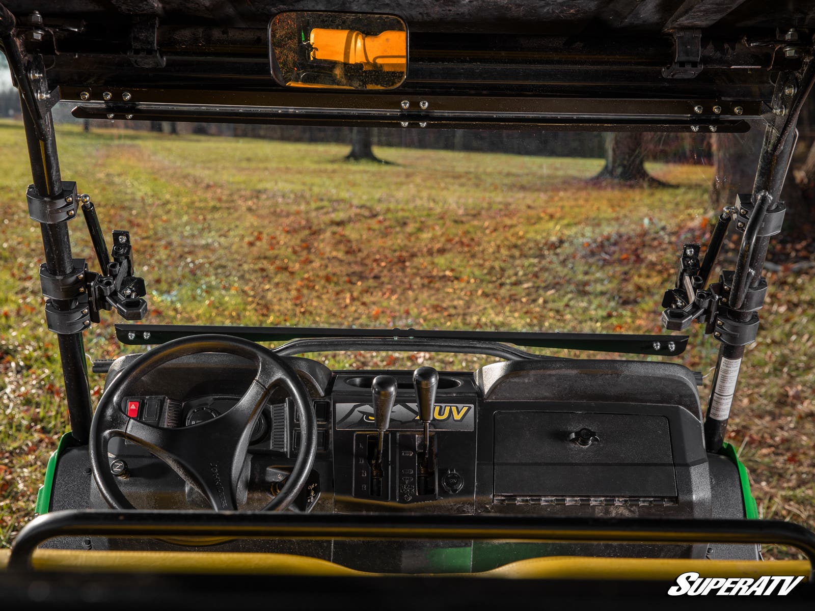 SuperATV John Deere Gator XUV550 Scratch-Resistant Flip Windshield - Image 5