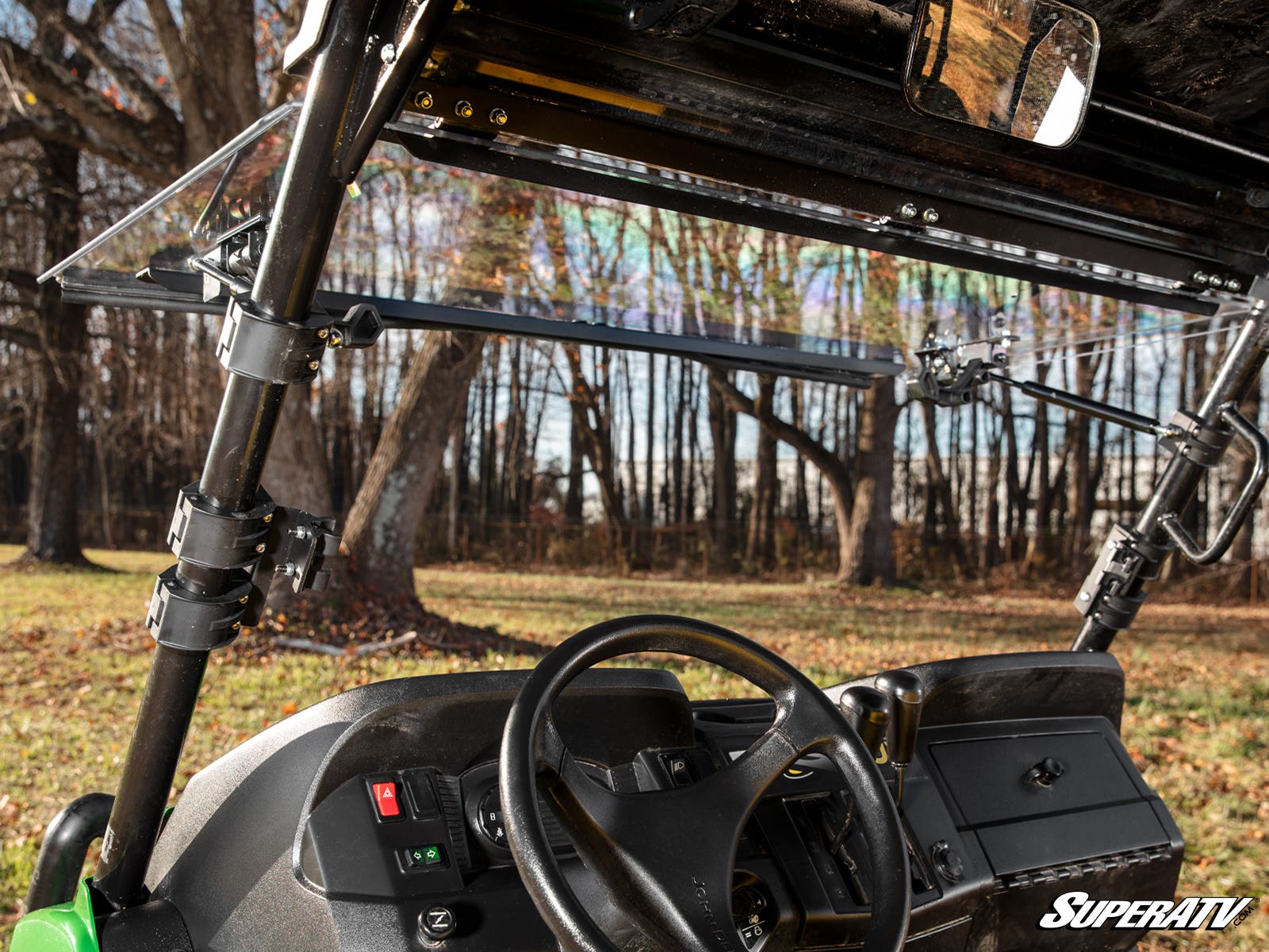 SuperATV John Deere Gator XUV550 Scratch-Resistant Flip Windshield - Image 6