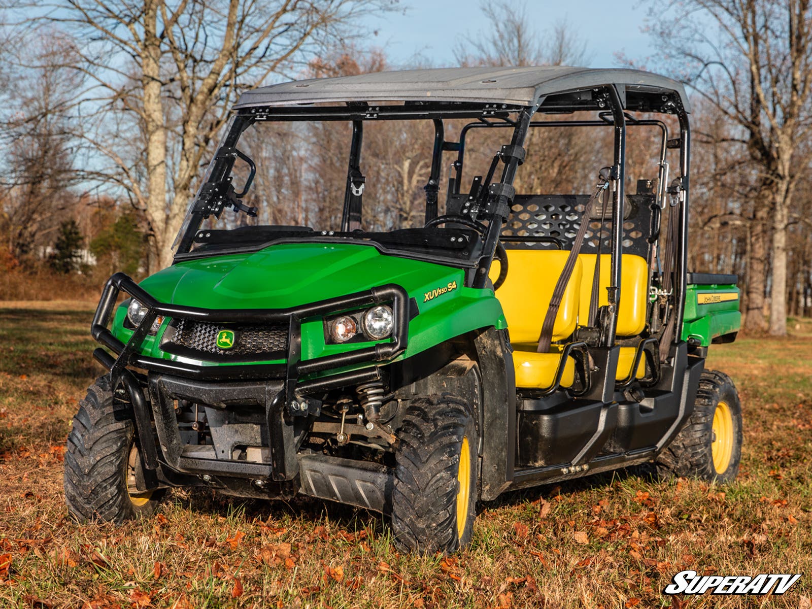 SuperATV John Deere Gator XUV590 Scratch-Resistant Flip Windshield - Image 3