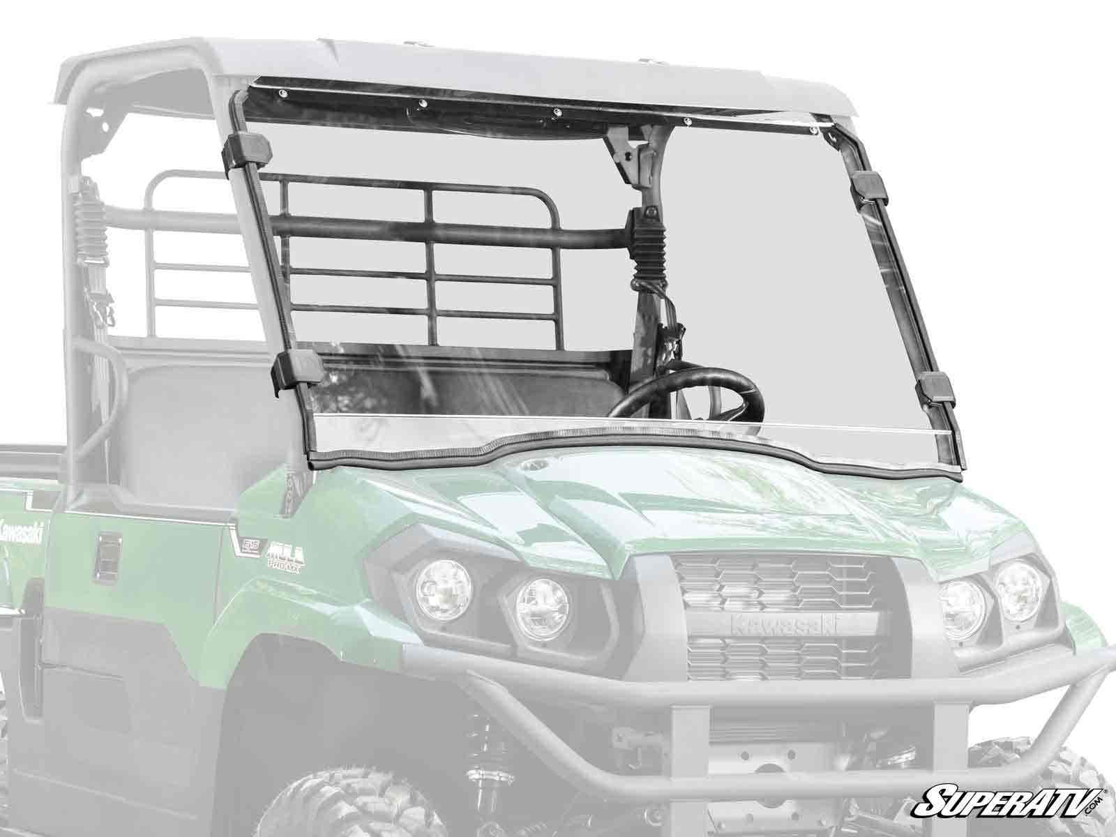 SuperATV Kawasaki Mule PRO-MX Scratch-Resistant Full Windshield
