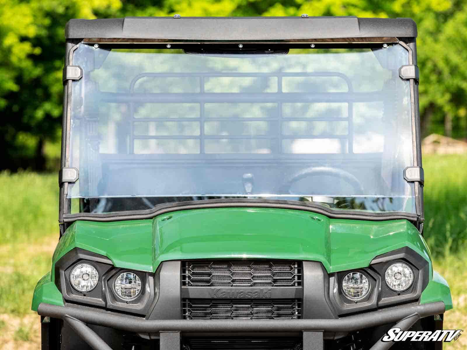 SuperATV Kawasaki Mule PRO-MX Scratch-Resistant Full Windshield - Image 6