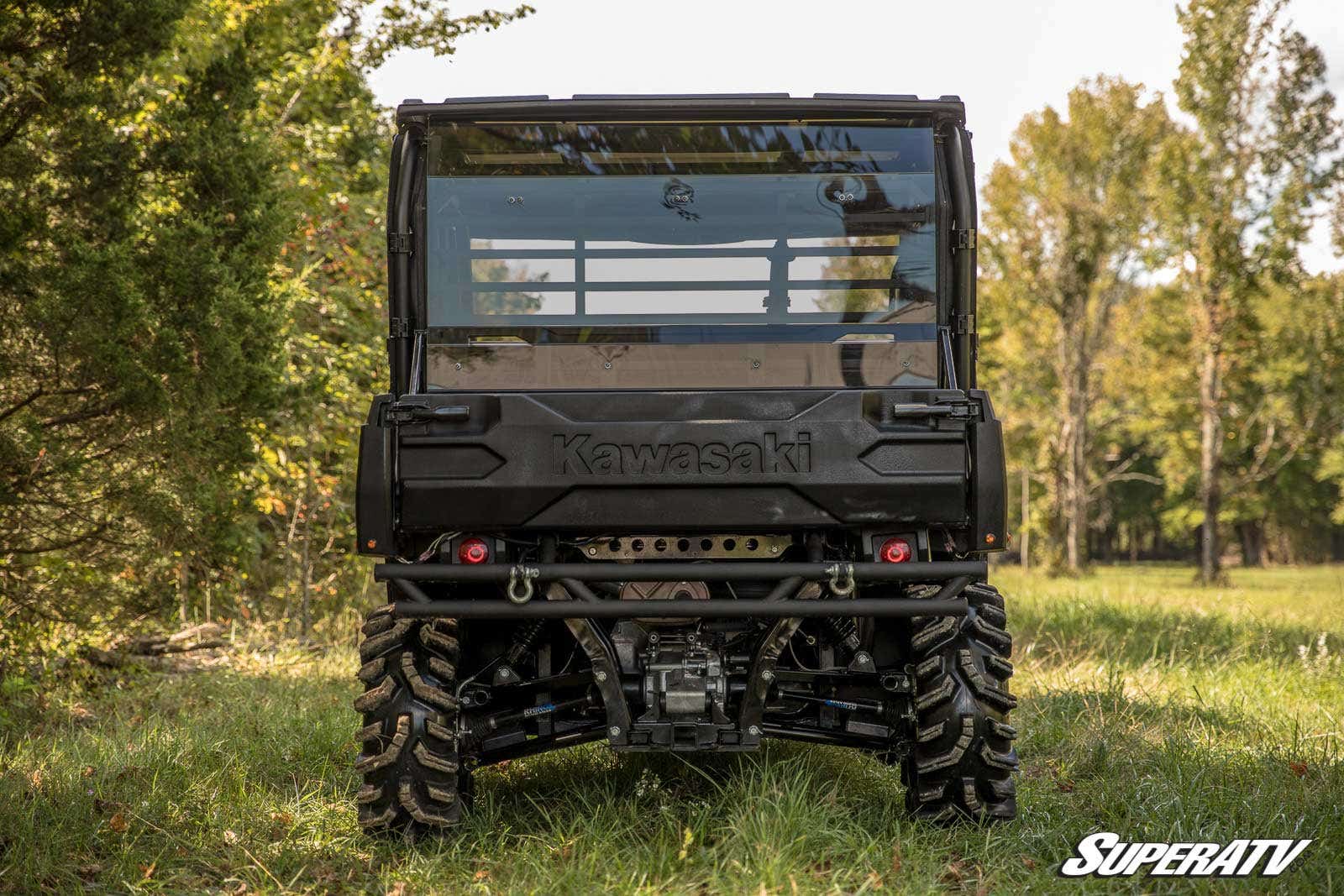 SuperATV Kawasaki Mule Pro Scratch-Resistant Rear Windshield - Image 2