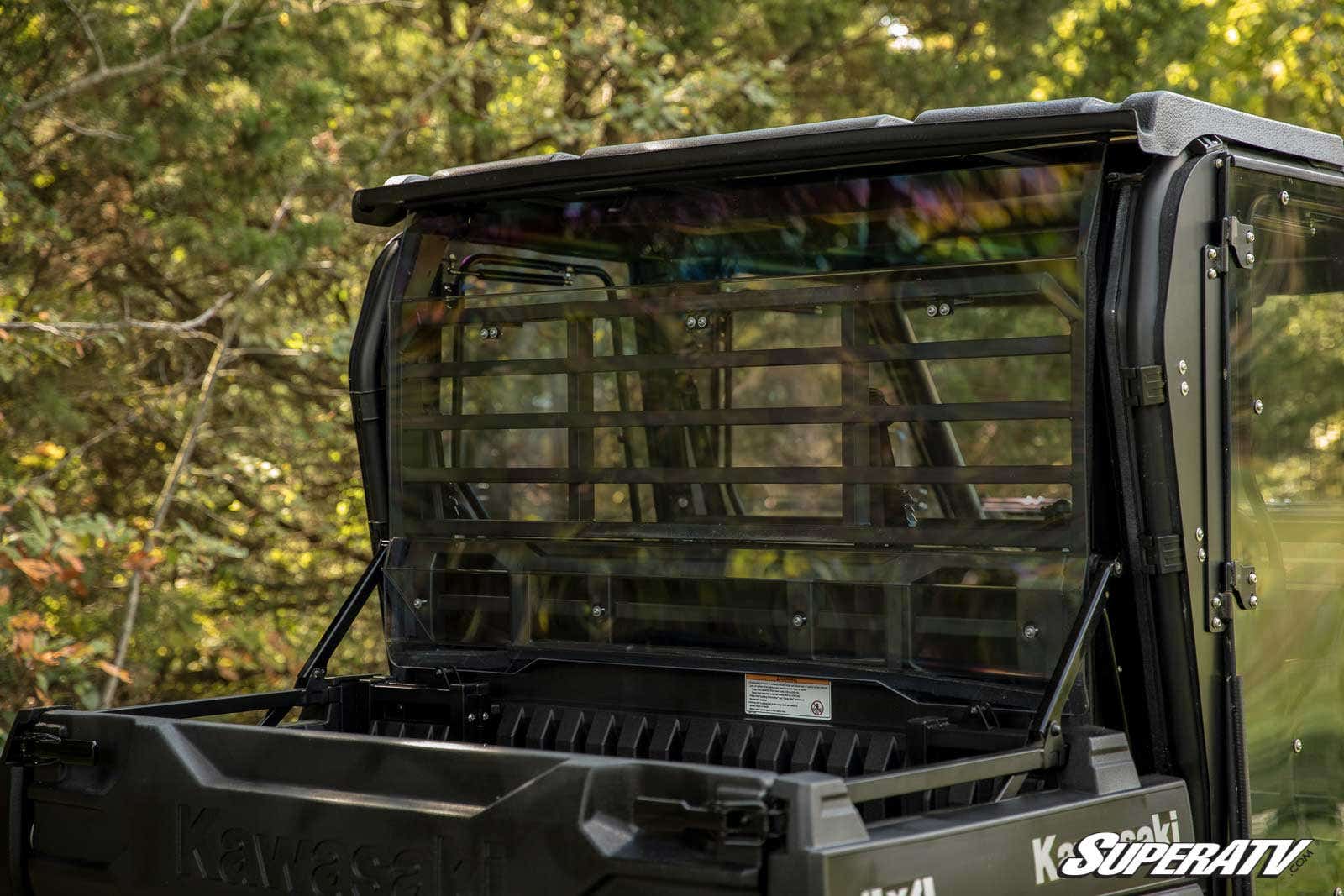 SuperATV Kawasaki Mule Pro Scratch-Resistant Rear Windshield - Image 5