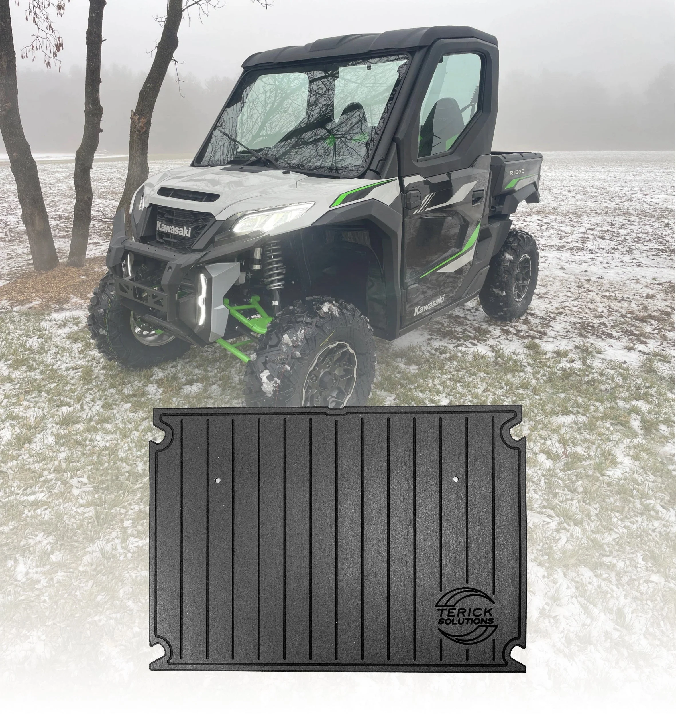 Kawasaki Ridge 2 Door Rubber Floor Mats - Custom Fit + Insulation (2024+) - Image 2