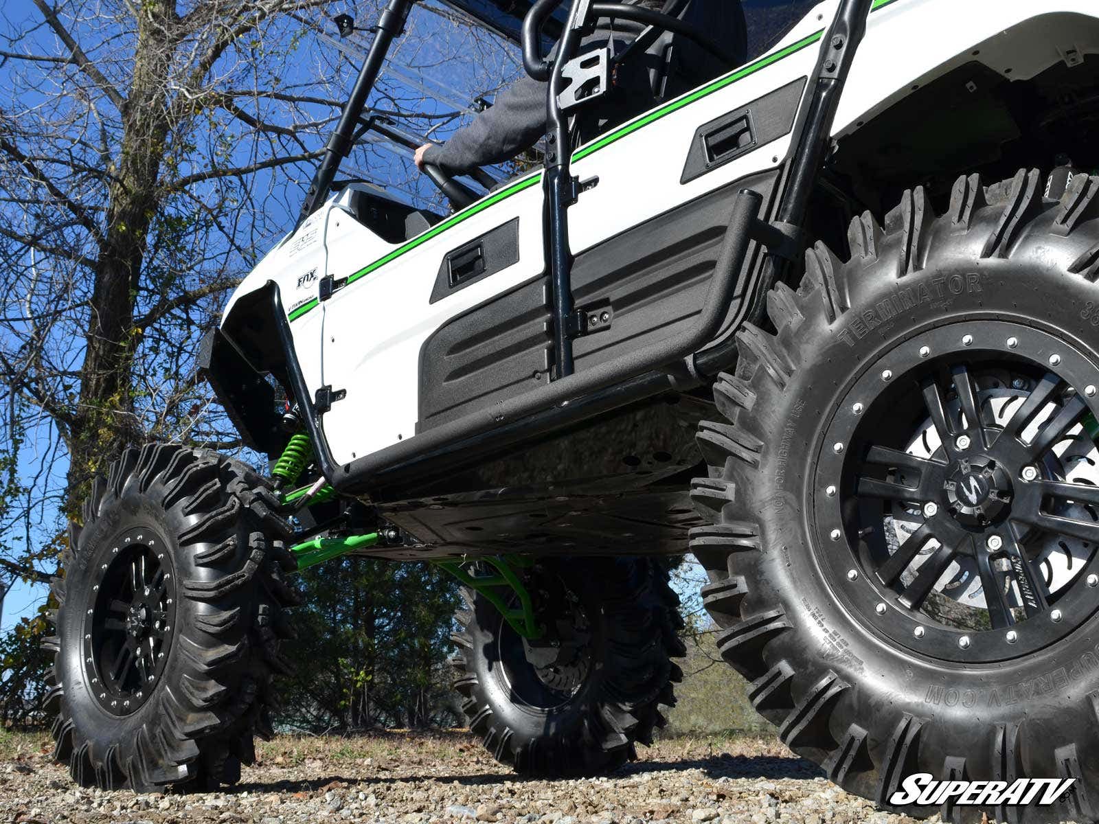 SuperATV Kawasaki Teryx 4 Heavy Duty Nerf Bars - Image 4
