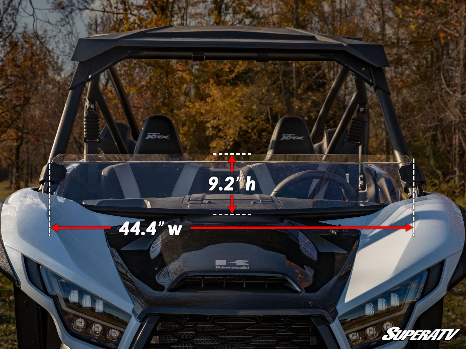 SuperATV Kawasaki Teryx KRX 1000 Half Windshield - Image 2