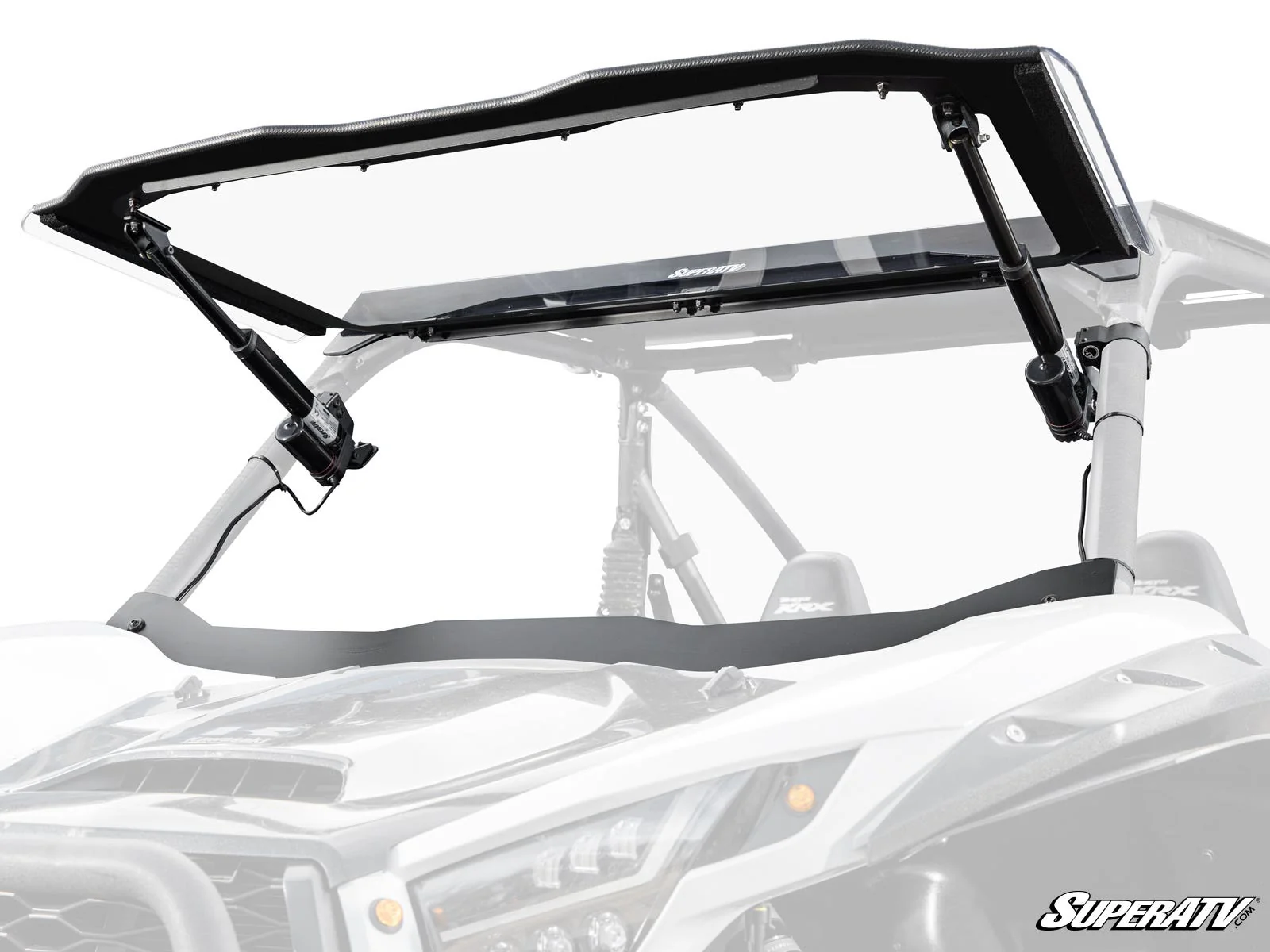 SuperATV Kawasaki Teryx KRX 1000 MaxDrive Power Flip Windshield