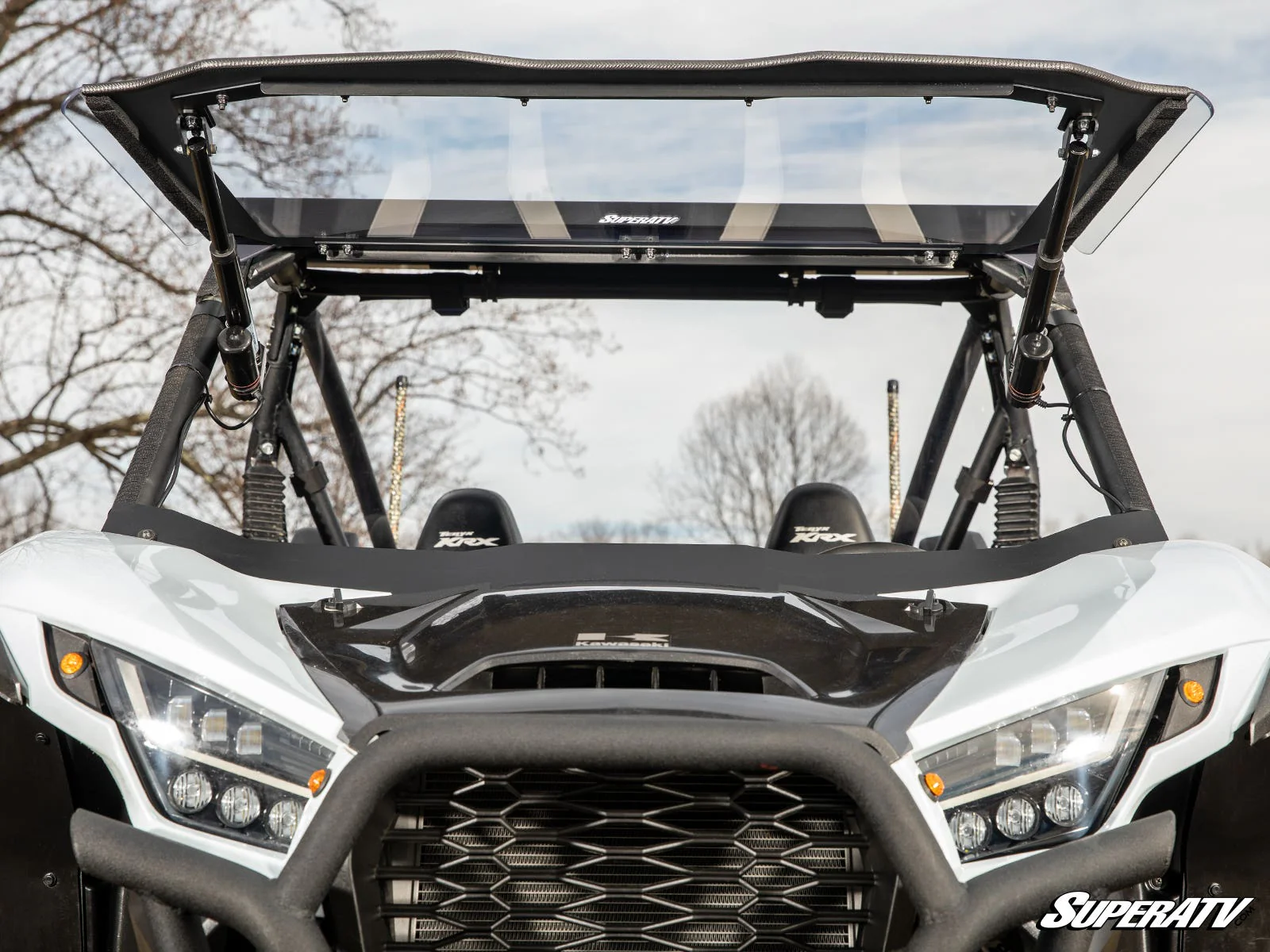 SuperATV Kawasaki Teryx KRX 1000 MaxDrive Power Flip Windshield - Image 7