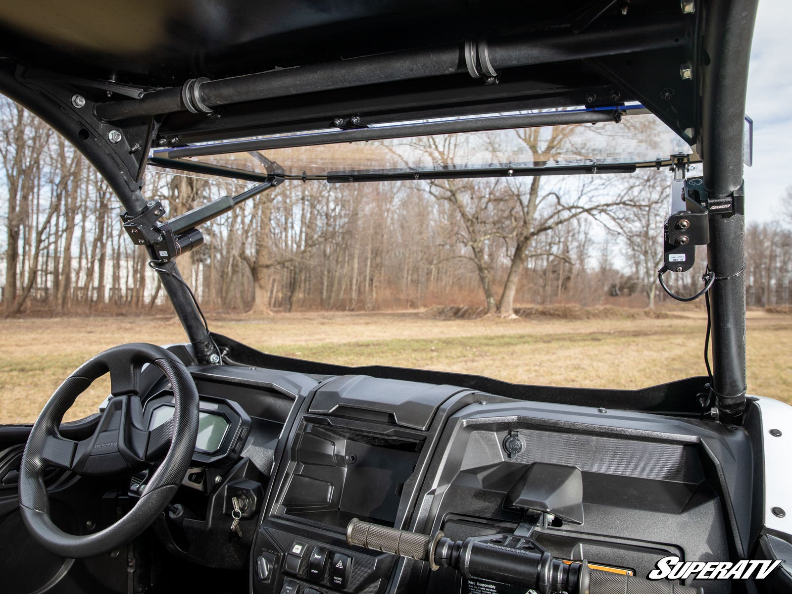 SuperATV Kawasaki Teryx KRX 1000 MaxDrive Power Flip Windshield - Image 8