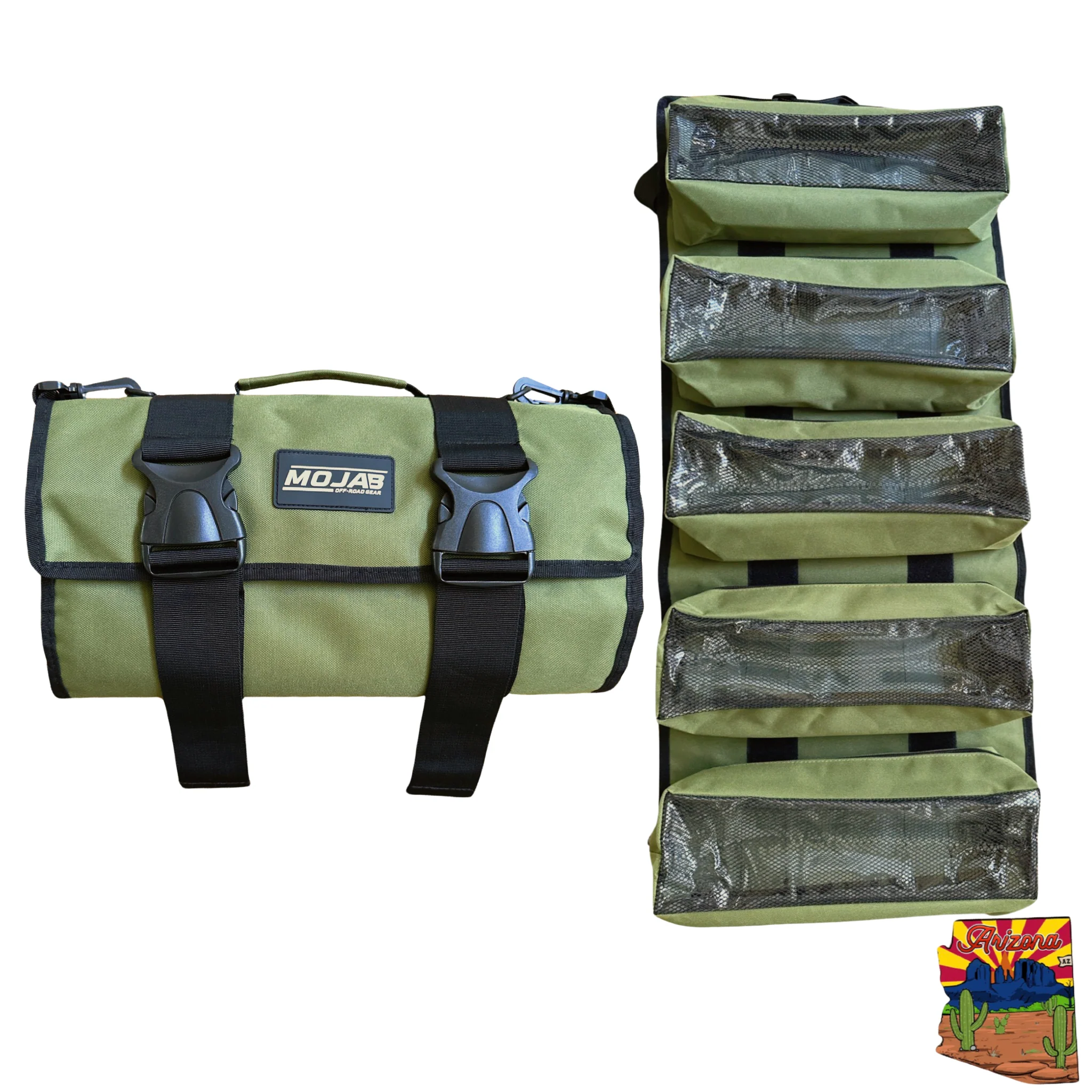 Large Canvas Tool organizer bag with 5 removeable pouches - Image 4
