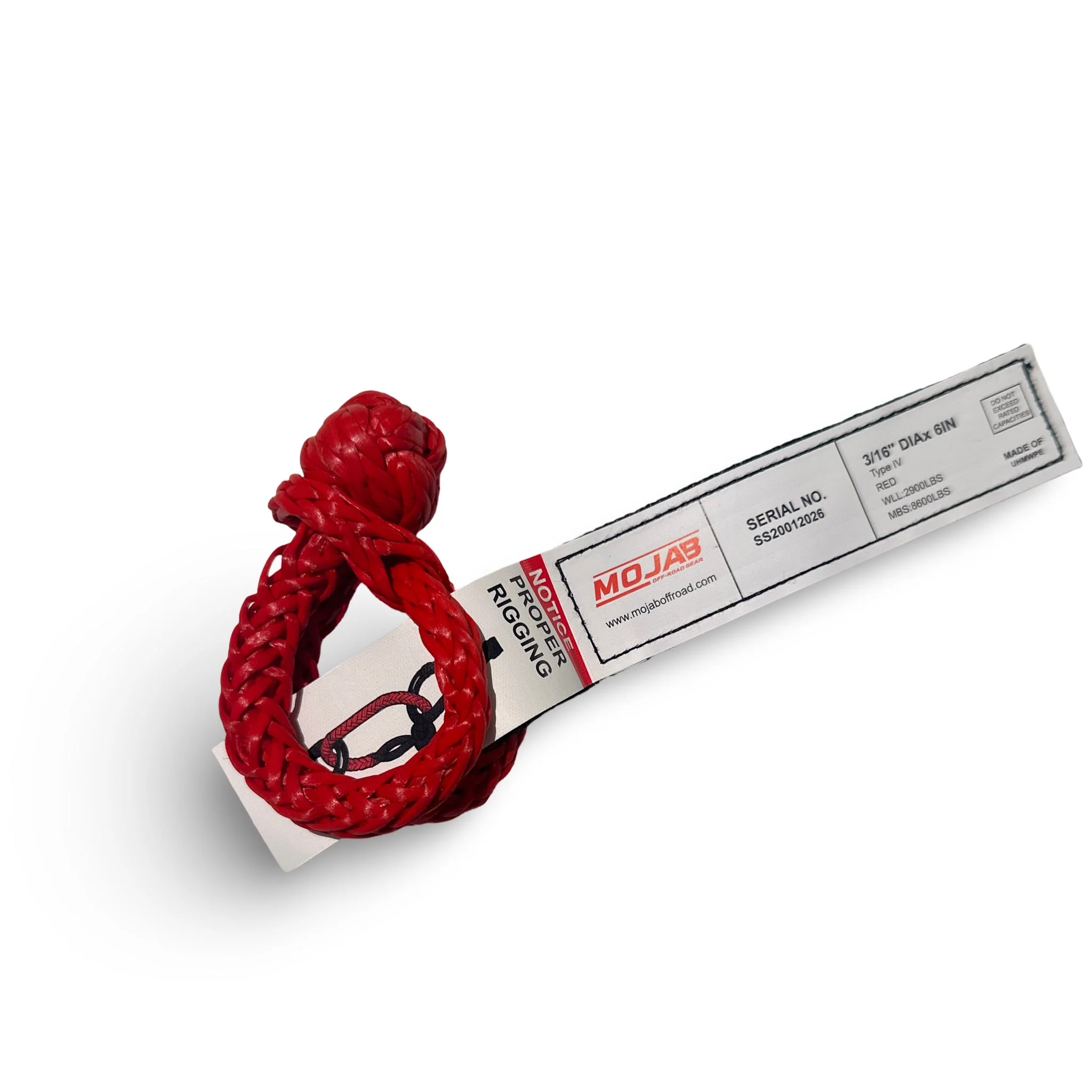 Micro Soft Shackle 3/16'' x 6'' β Keychain & Recovery (Lifetime Warranty)