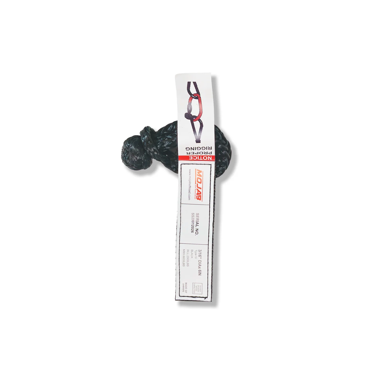 Micro Soft Shackle 3/16'' x 6'' β Keychain & Recovery (Lifetime Warranty) - Image 3