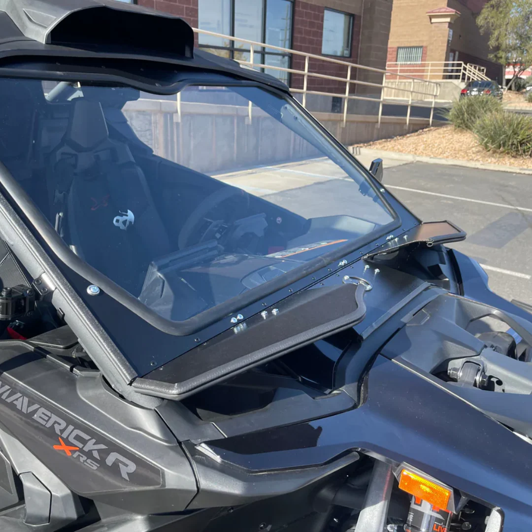 Dirt Warrior Can-Am Maverick R 2024+ Front Glass Windshield with Vents | DOT Safety Glass & Aluminum Frame - Image 4