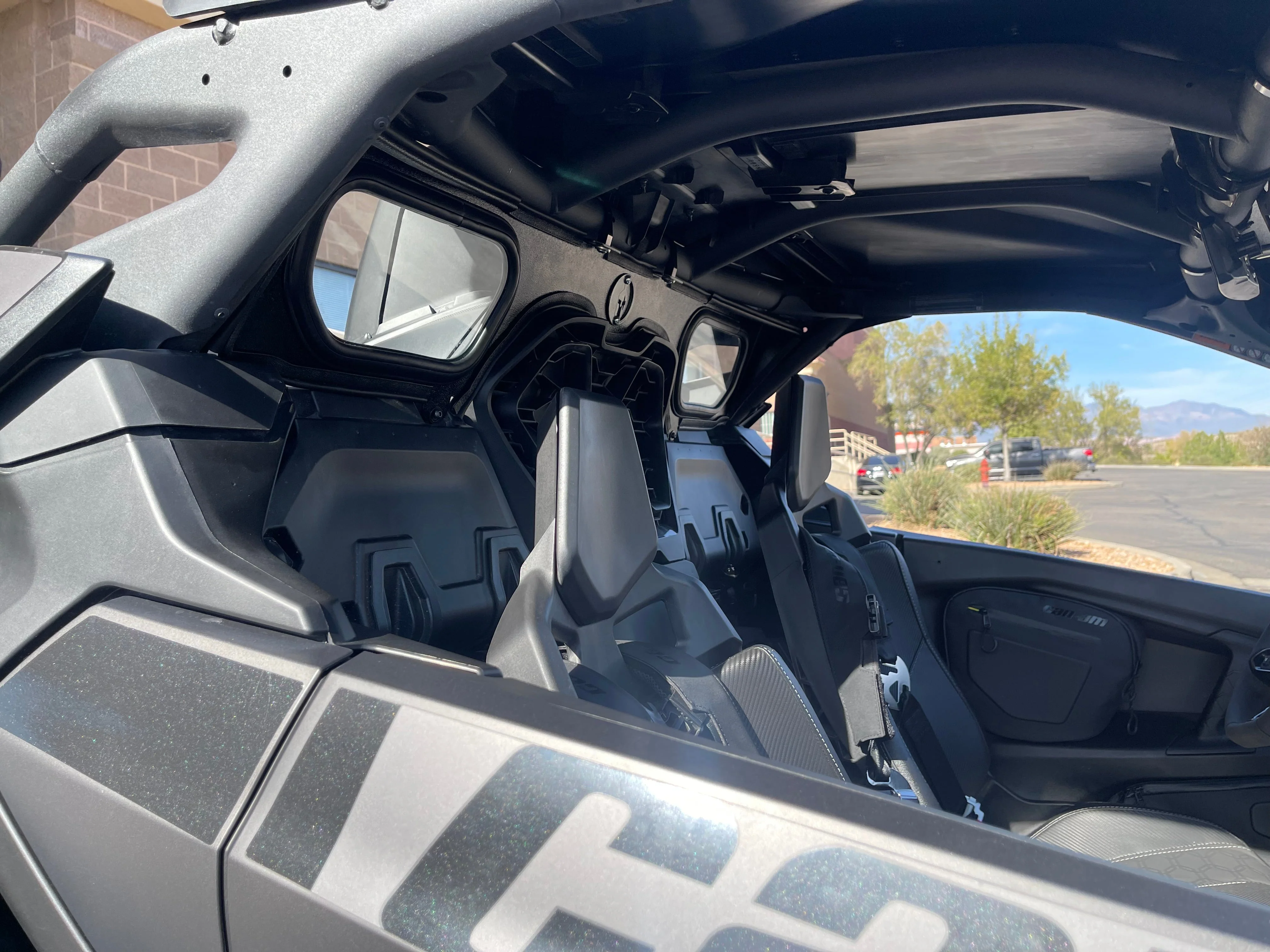 Dirt Warrior Can-Am Maverick R 2024+ Rear Glass Windshield | DOT Safety Glass & Aluminum Frame