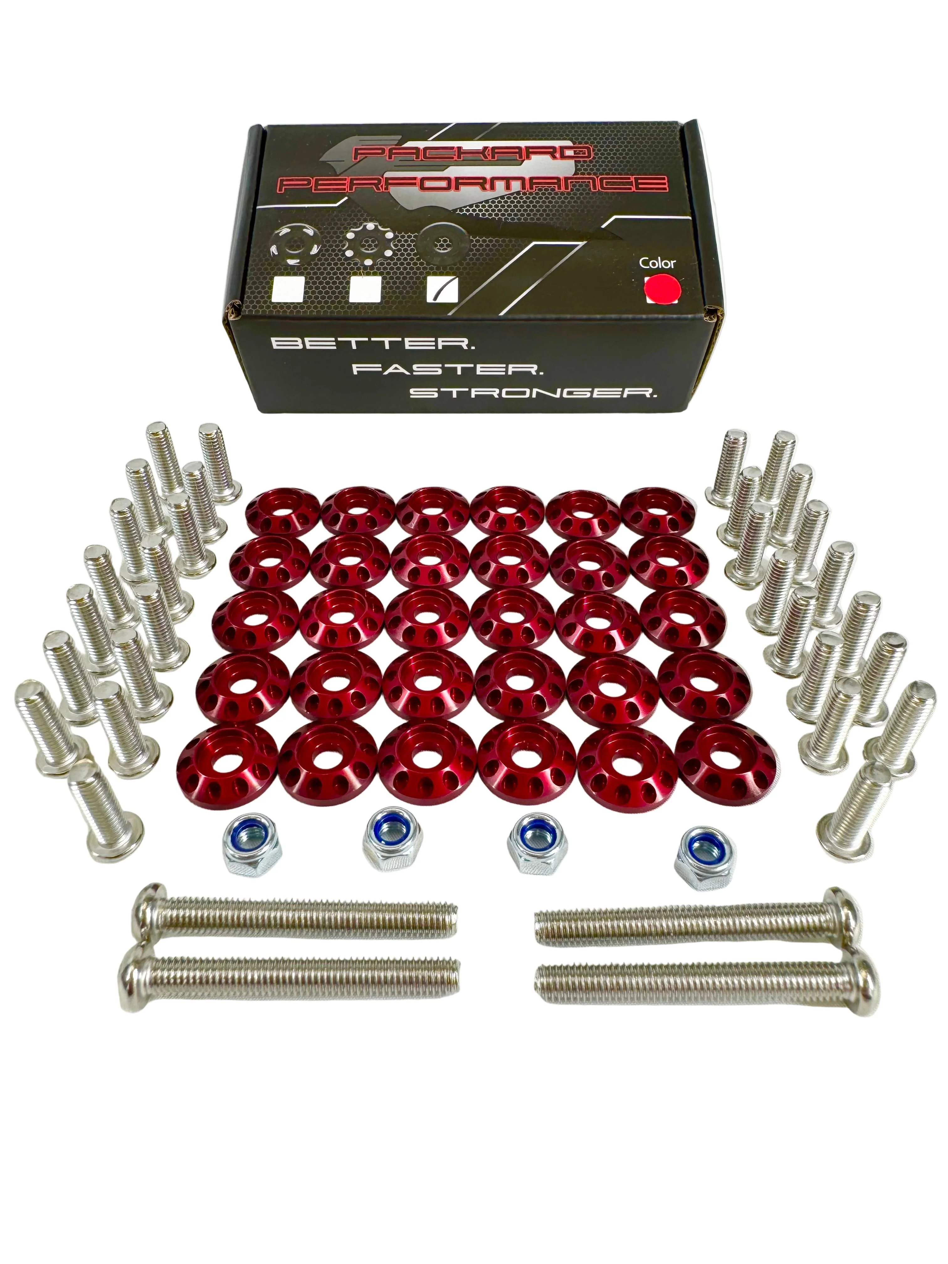 Packard Performance Billet Fender Washers V3 - 30 Piece Kit