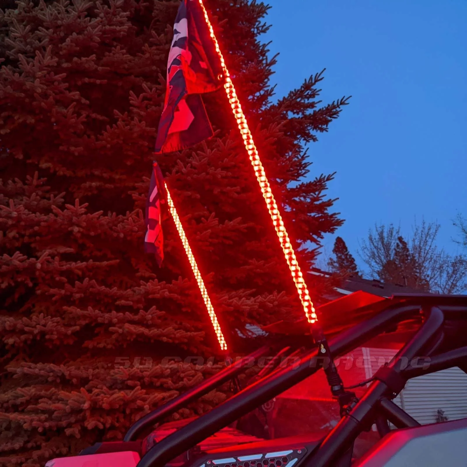 PAIR of 50 Cal Spiral LED Lighted Whips with Bluetooth App Control - Image 7