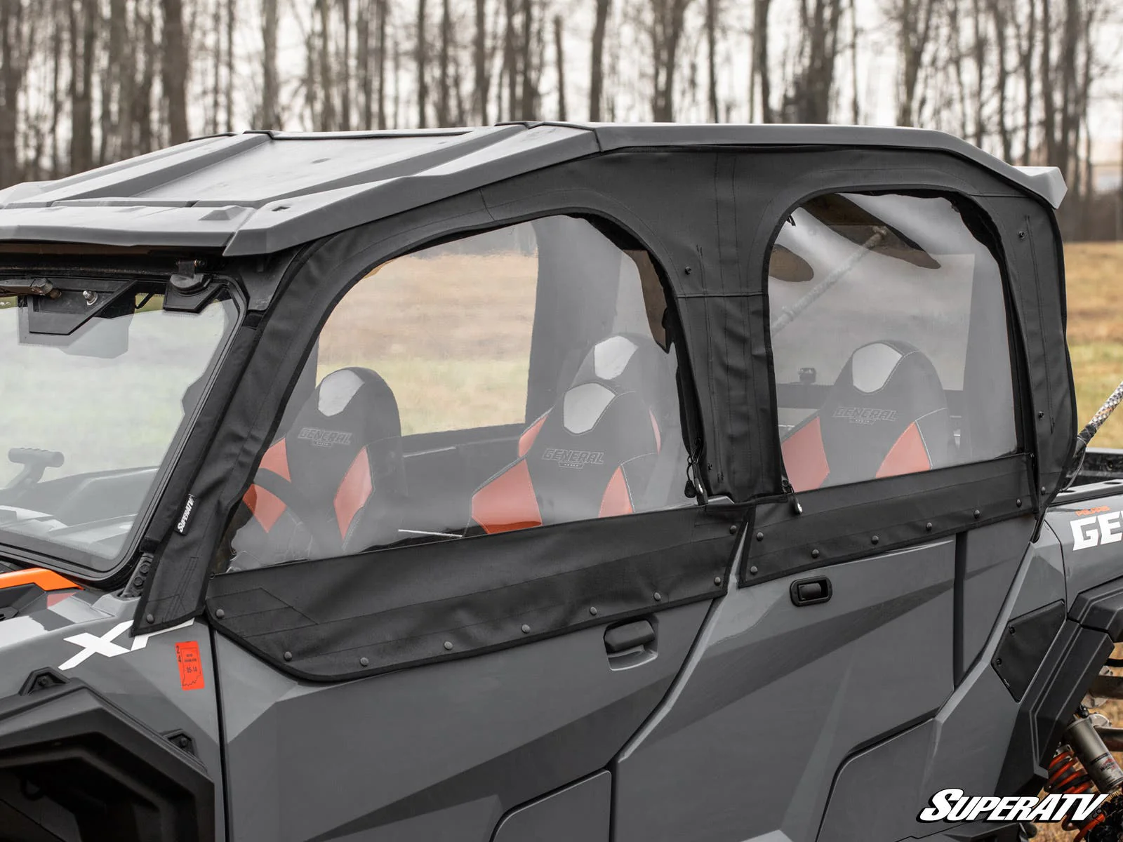 SuperATV Polaris General 1000 Primal Soft Cab Enclosure Upper Doors - Image 6