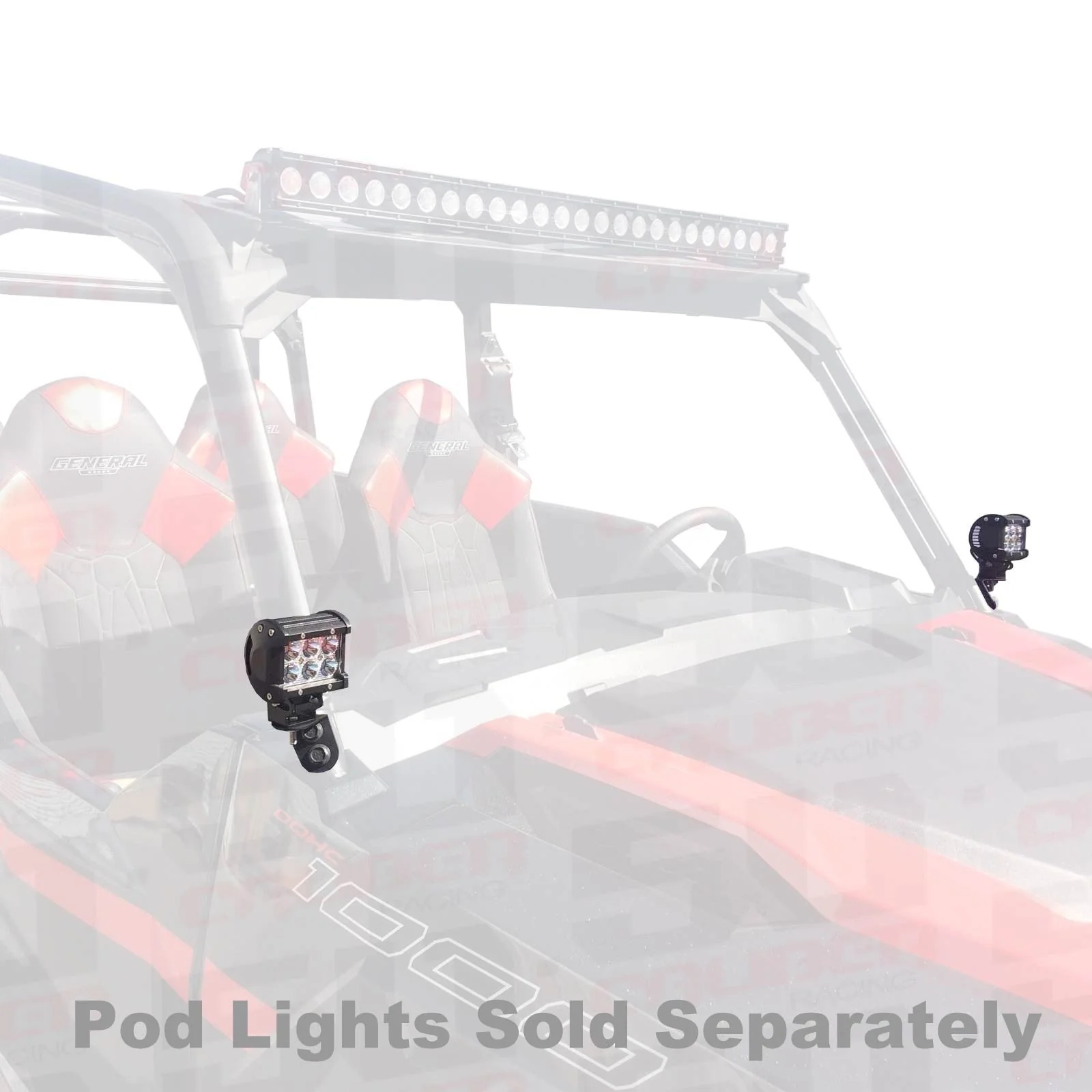 Polaris General A-Pillar Pod Light Mounts - Image 6