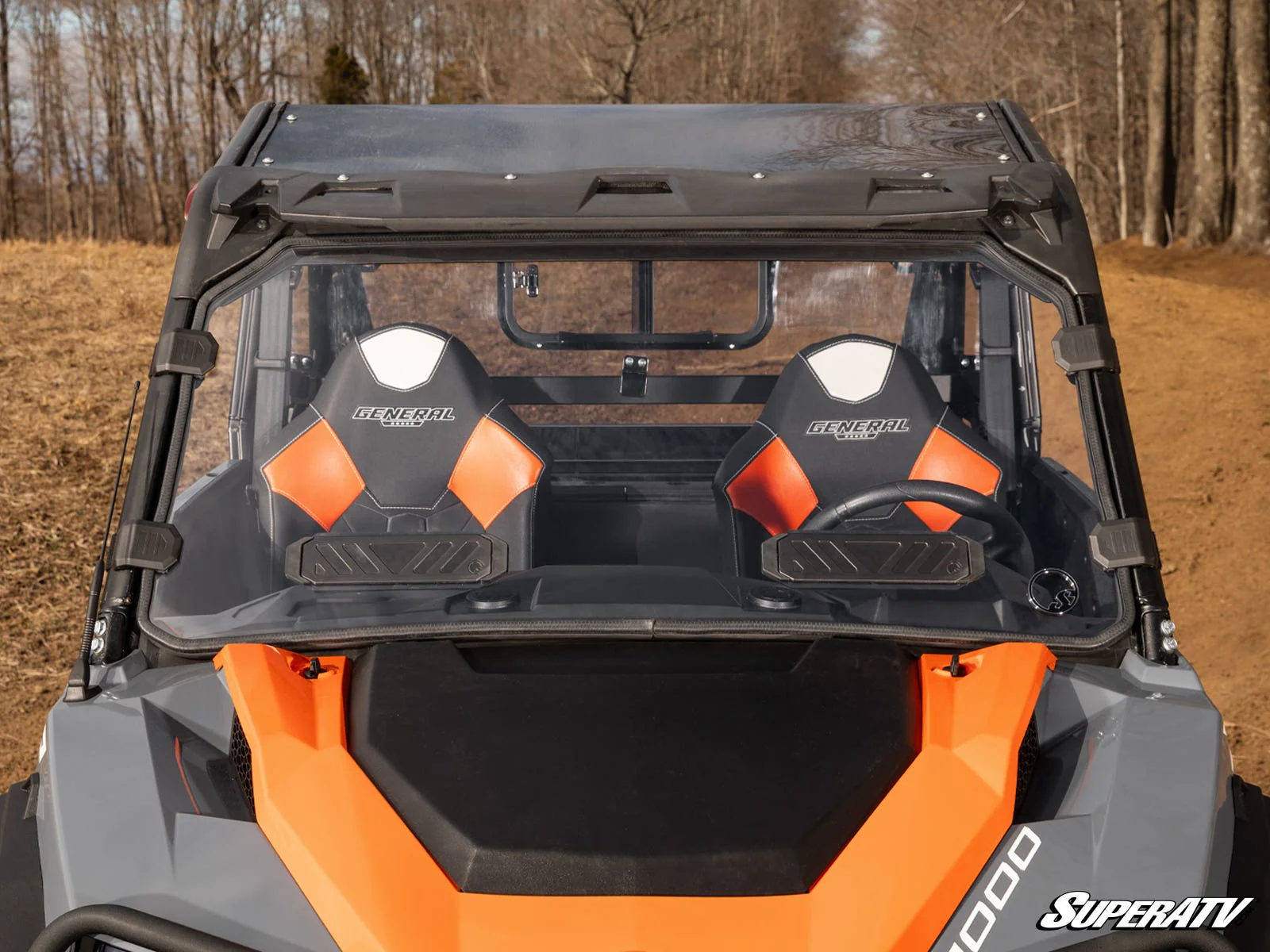 SuperATV Polaris General XP 1000 Vented WindshieldScratch Resistant - Image 2