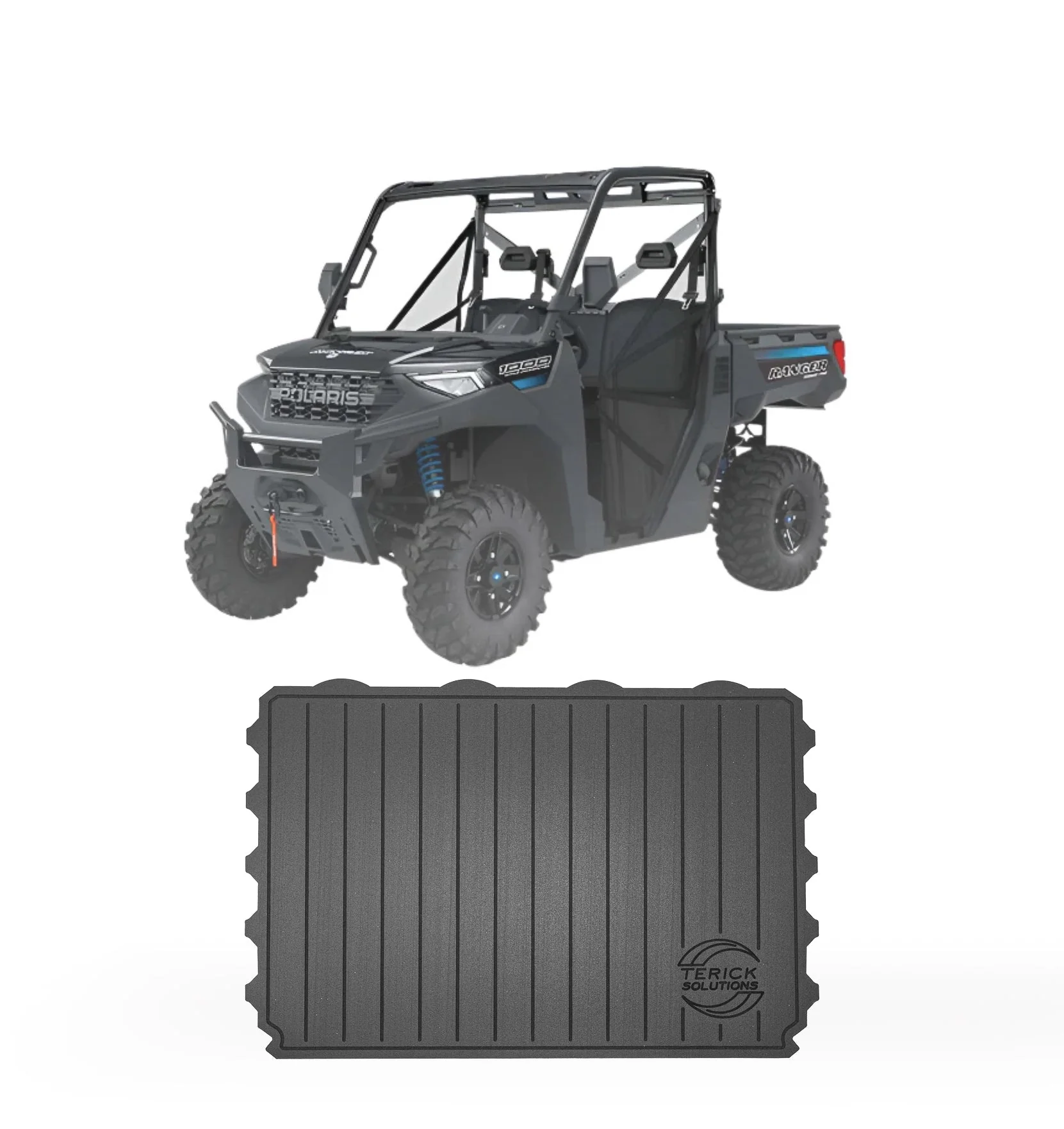 Polaris Ranger 1000 Rubber Floor Mats - Custom Fit + Insulation (2018-Current) - Image 5
