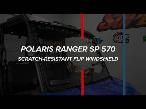 SuperATV Polaris Ranger SP 570 Scratch-Resistant Flip Windshield - Image 11