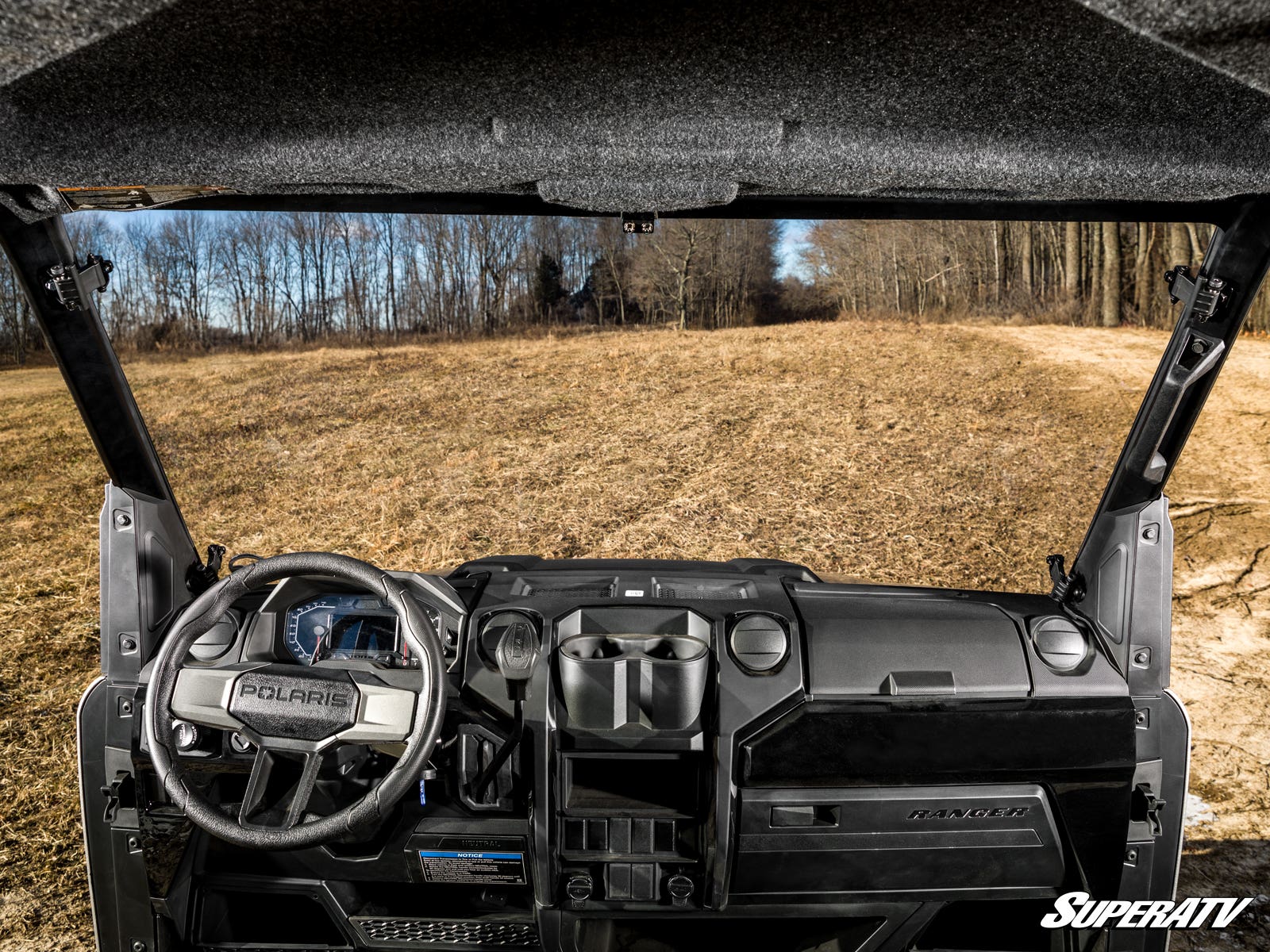 SuperATV Polaris Ranger XD 1500 Scratch-Resistant Full Windshield - Image 6