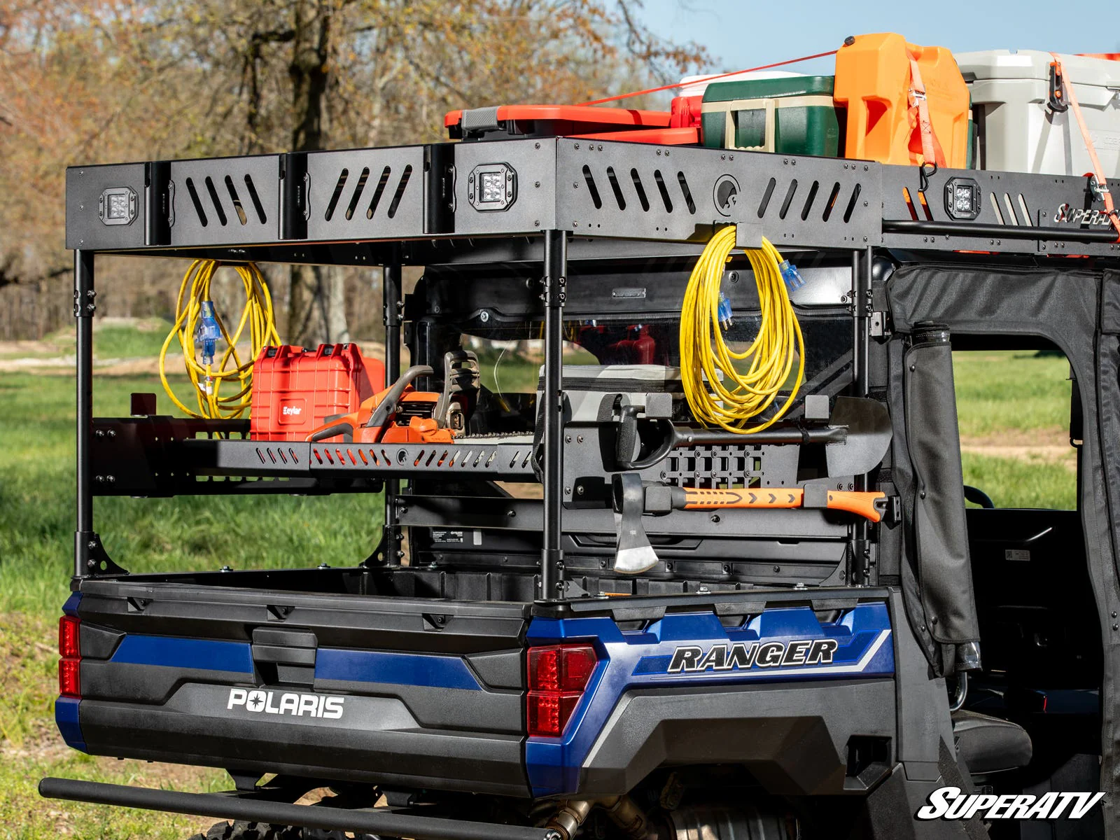 SuperATV Polaris Ranger XP 1000 Outfitter Bed Rack - Image 9