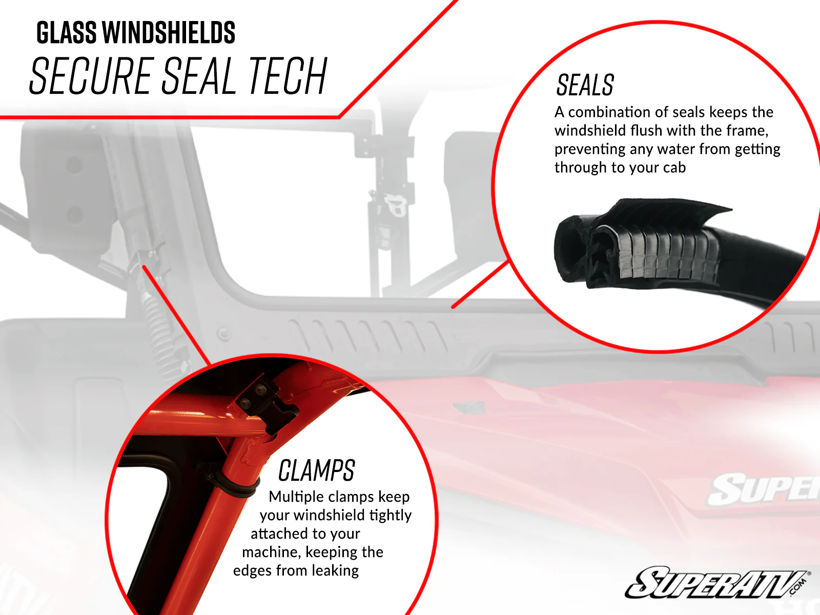 SuperATV Polaris RZR 900 Glass Windshield - Image 8