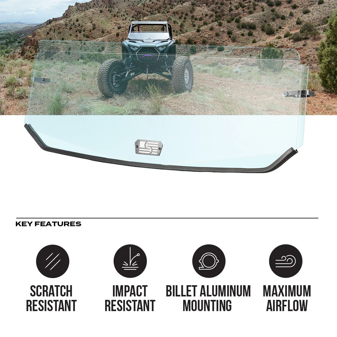 Polaris RZR Pro XP & Pro S Polycarbonate Half Front Windshield - Image 2