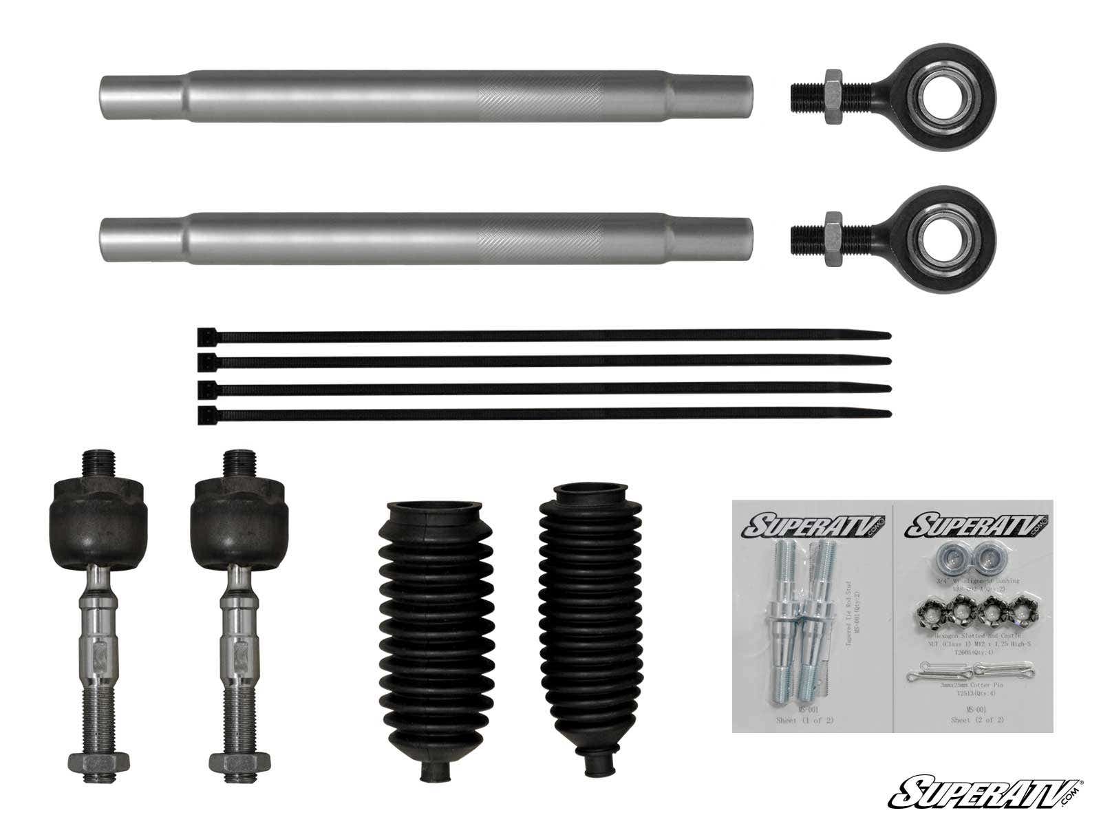 SuperATV Polaris RZR S 1000 Heavy Duty Tie Rod Kit - Image 2