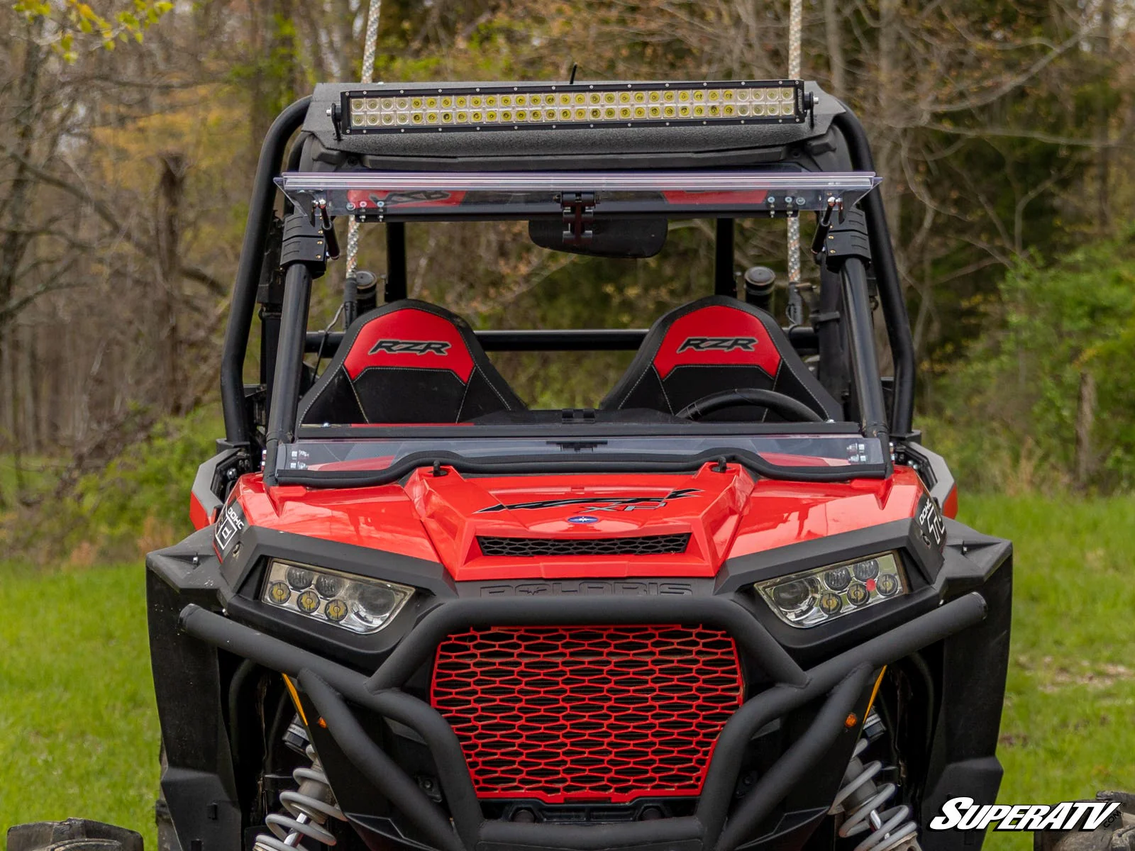 SuperATV Polaris RZR S 1000 Scratch Resistant Flip Windshield - Image 5