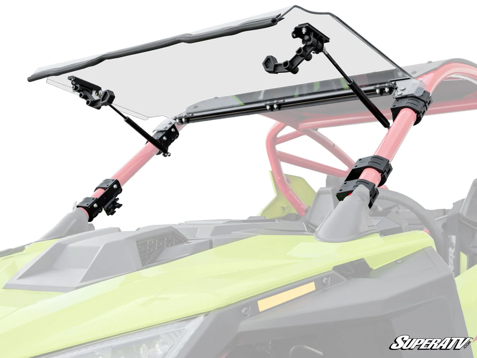 SuperATV Polaris RZR Turbo R Scratch-Resistant Flip Windshield